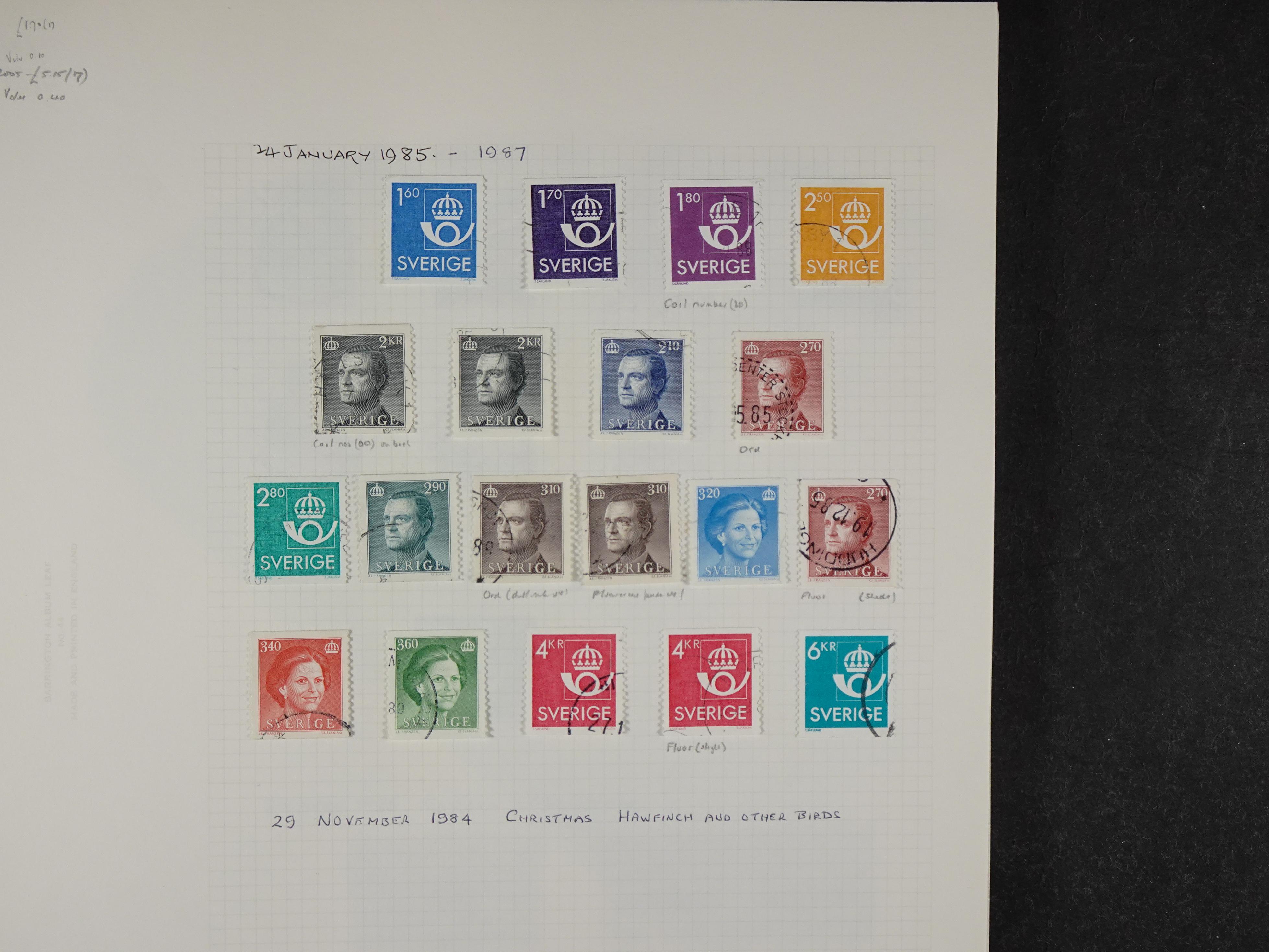 Verzameling met leuk klassiek op blanco albumblaadjes in 2 klembanden. 167