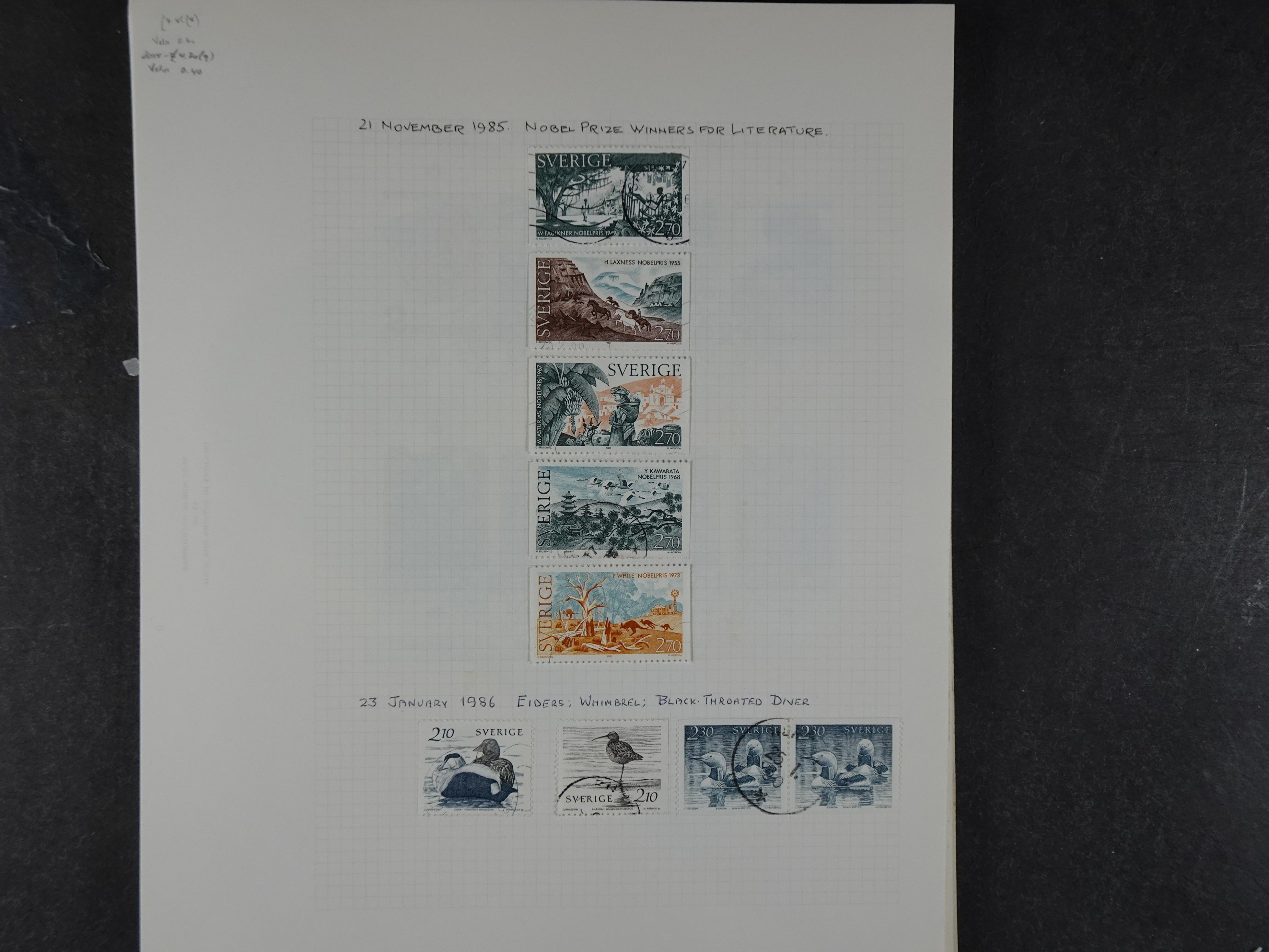 Verzameling met leuk klassiek op blanco albumblaadjes in 2 klembanden. 172