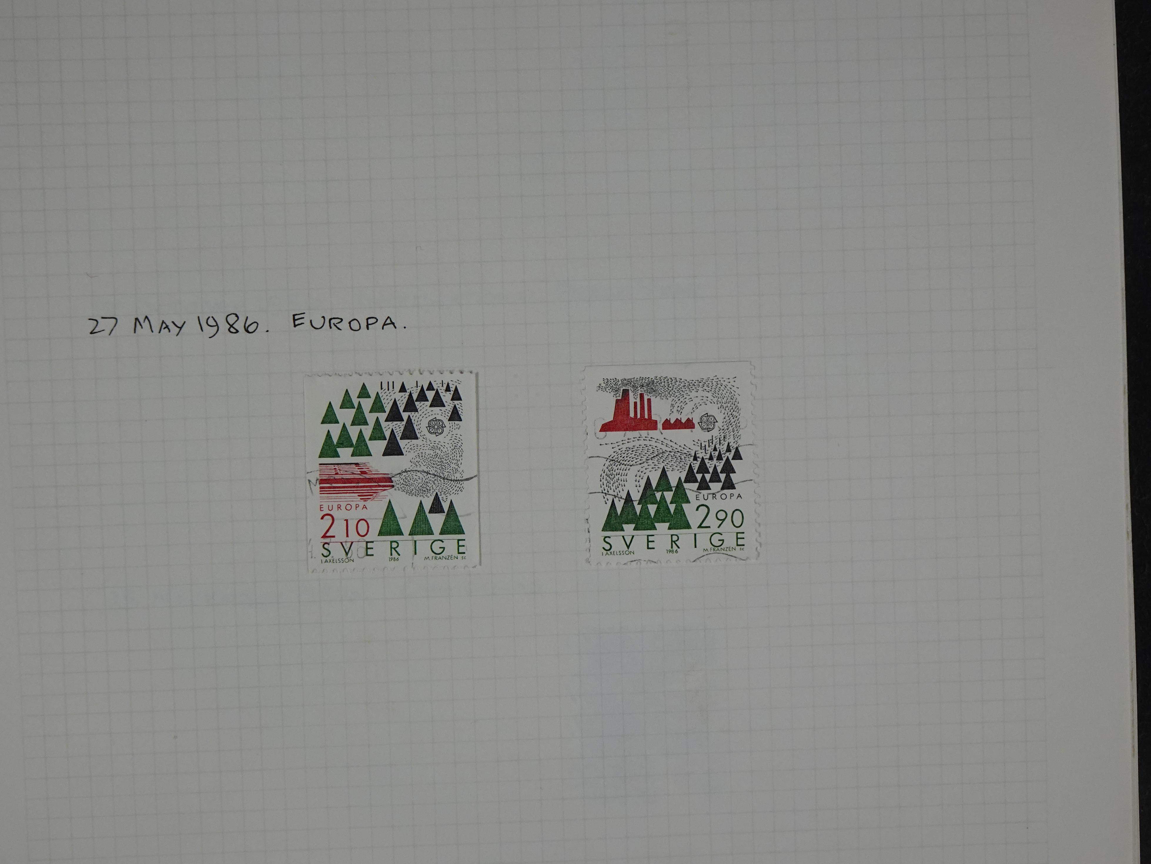 Verzameling met leuk klassiek op blanco albumblaadjes in 2 klembanden. 175