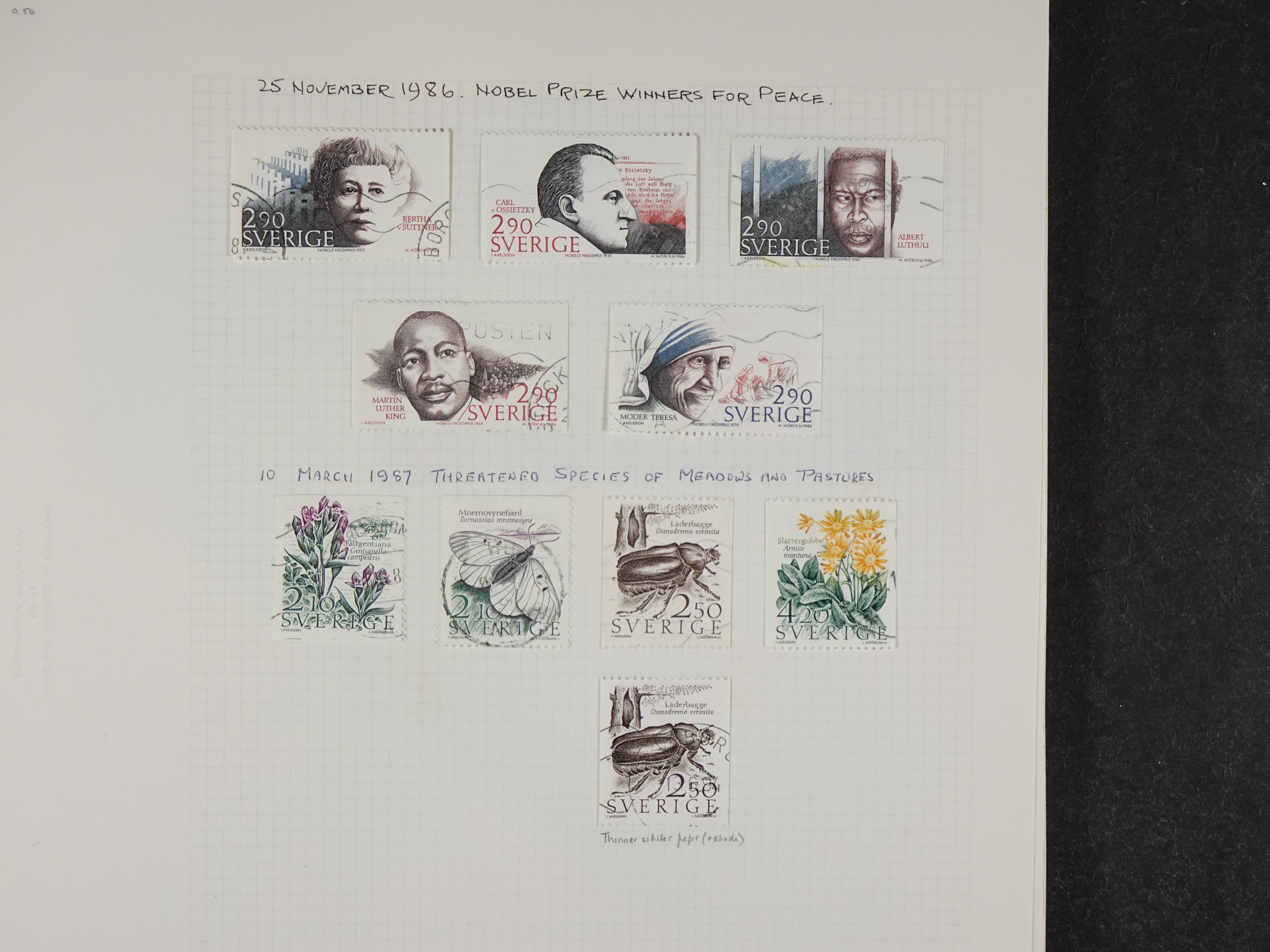 Verzameling met leuk klassiek op blanco albumblaadjes in 2 klembanden. 177