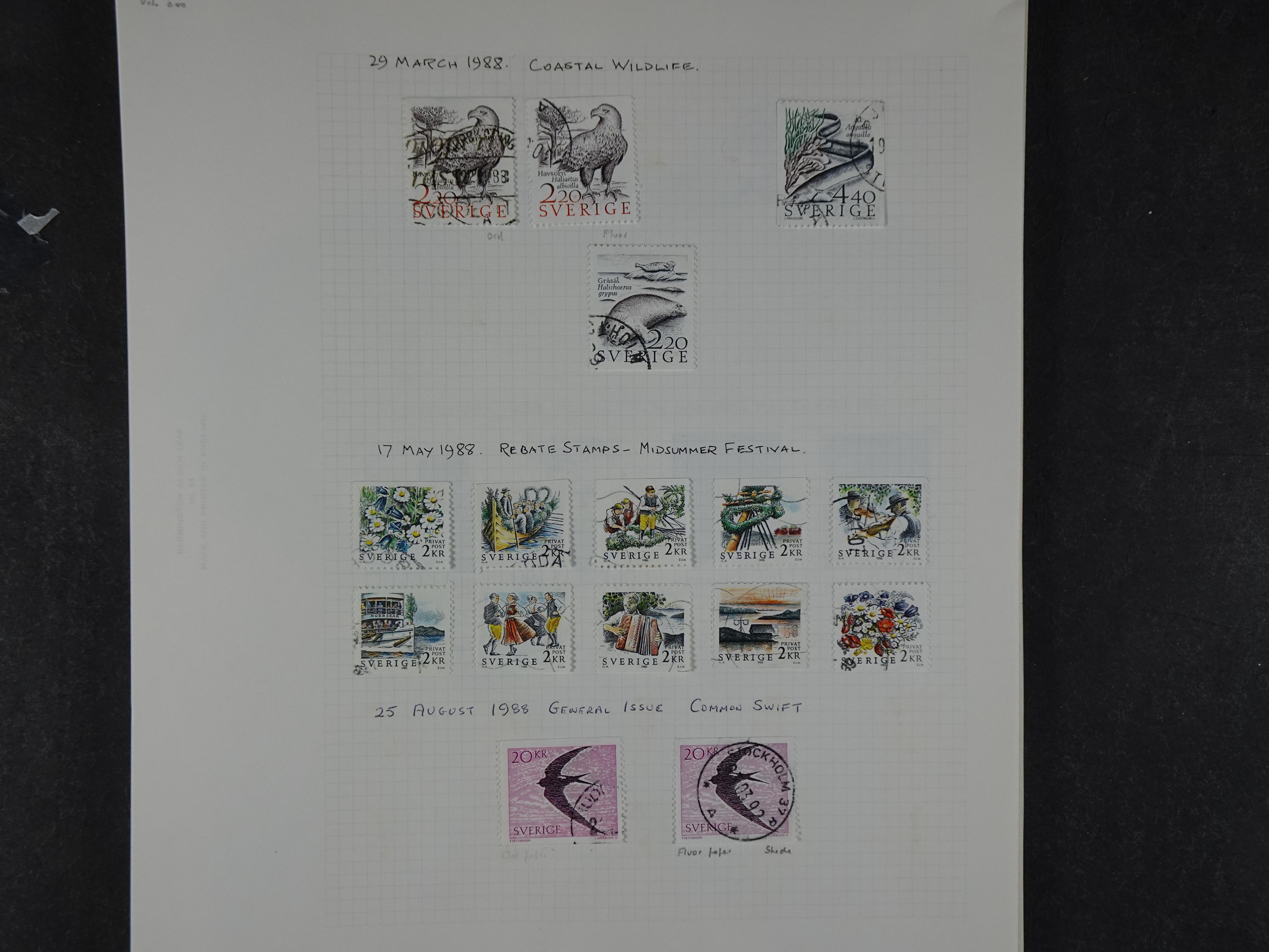 Verzameling met leuk klassiek op blanco albumblaadjes in 2 klembanden. 182