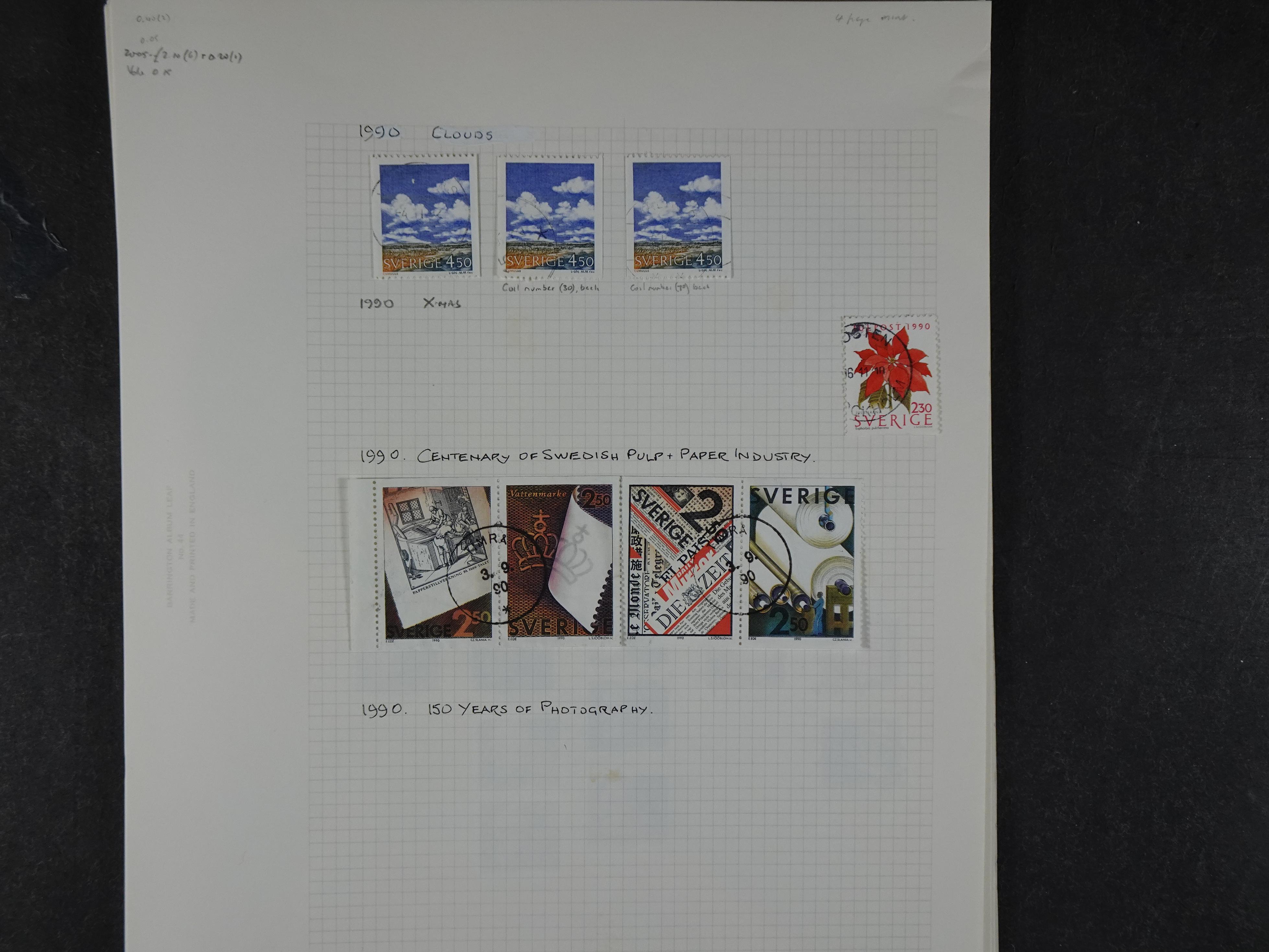 Verzameling met leuk klassiek op blanco albumblaadjes in 2 klembanden. 192