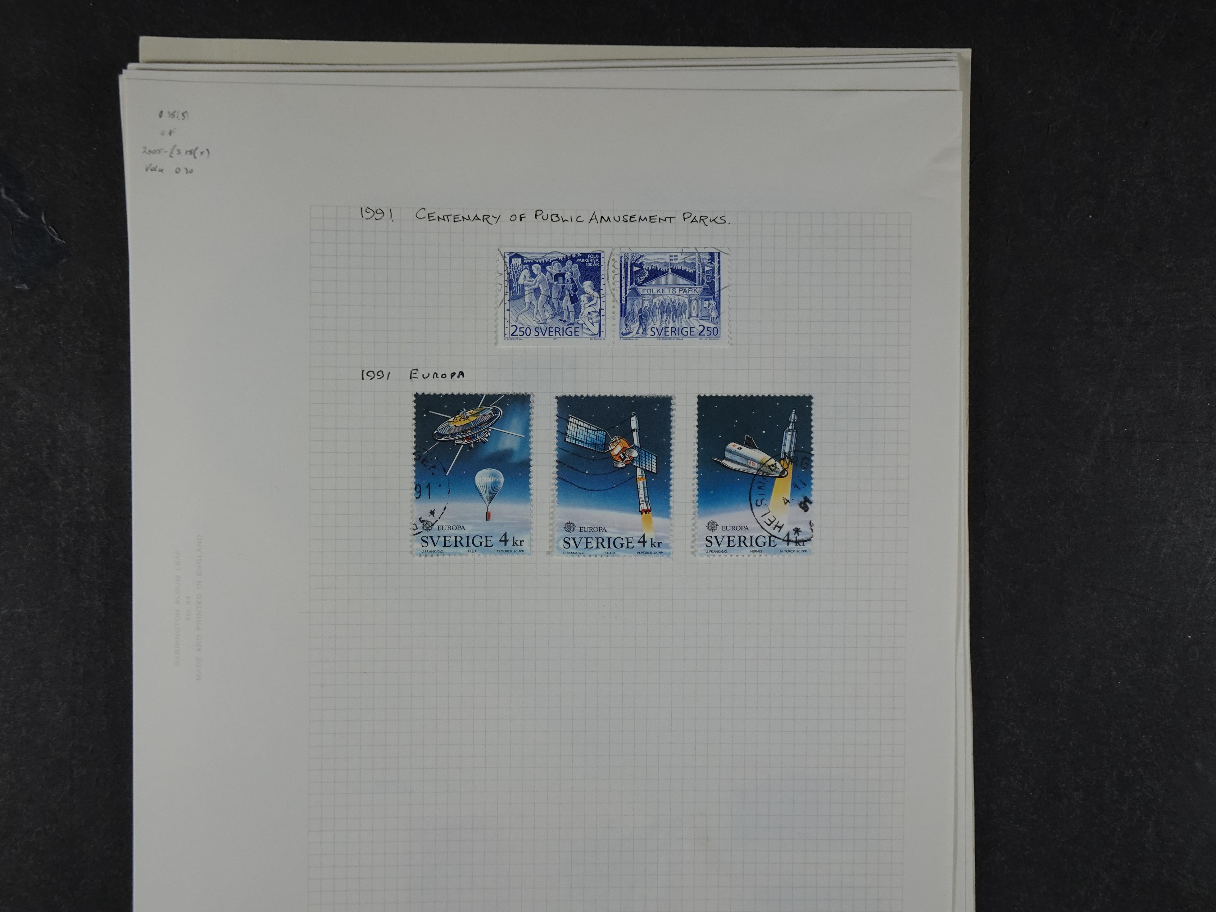 Verzameling met leuk klassiek op blanco albumblaadjes in 2 klembanden. 195