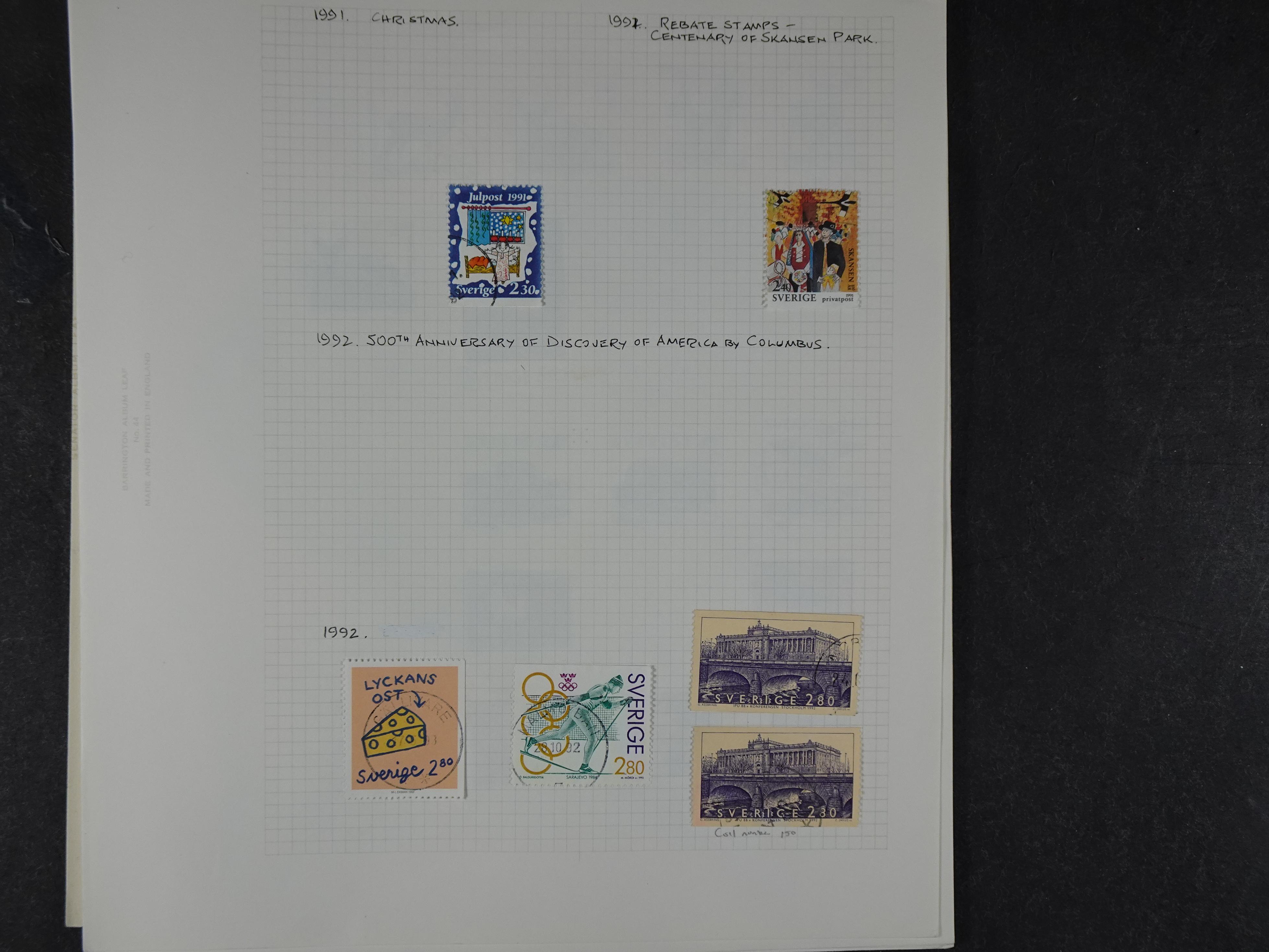 Verzameling met leuk klassiek op blanco albumblaadjes in 2 klembanden. 196