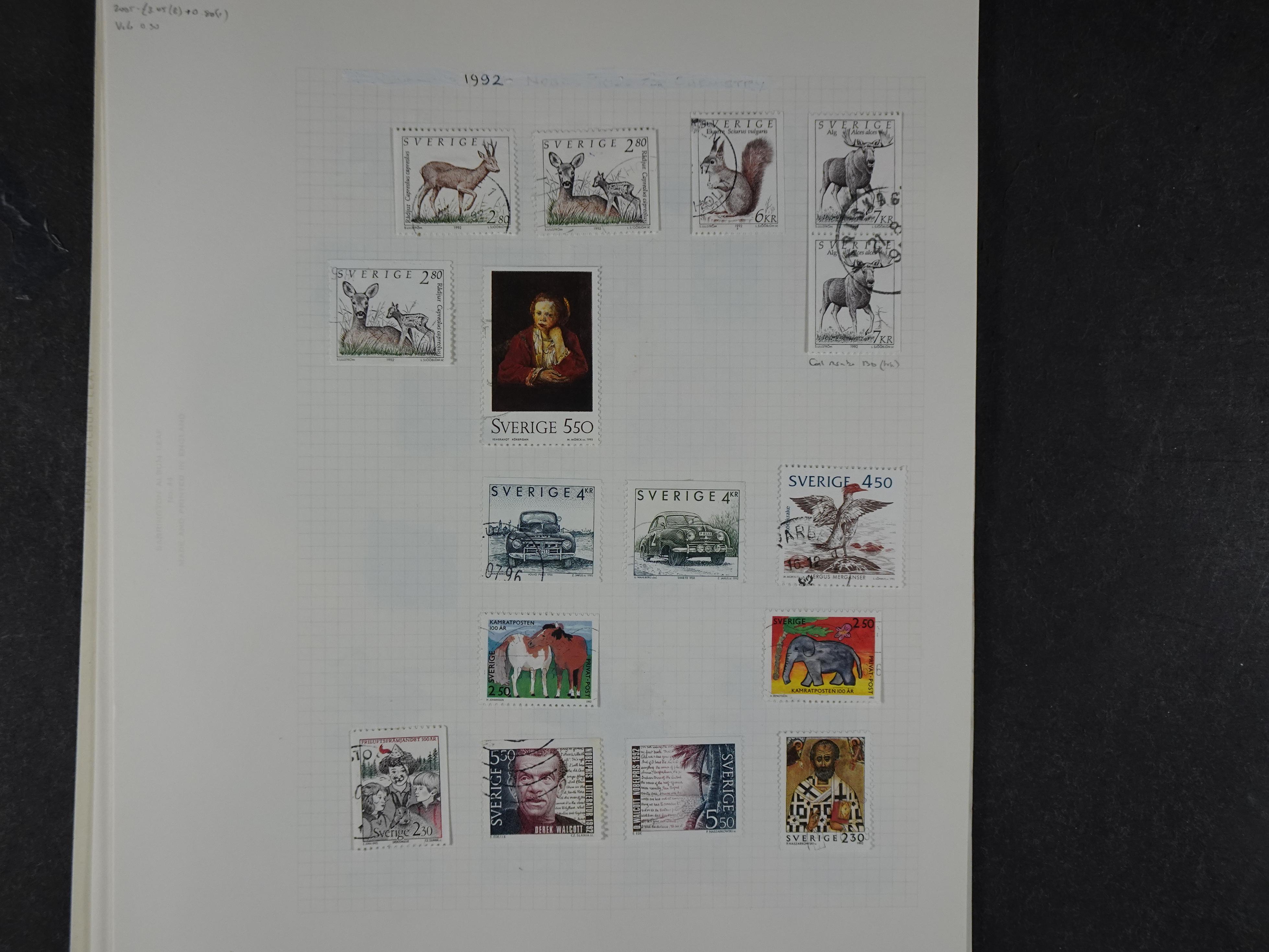 Verzameling met leuk klassiek op blanco albumblaadjes in 2 klembanden. 197