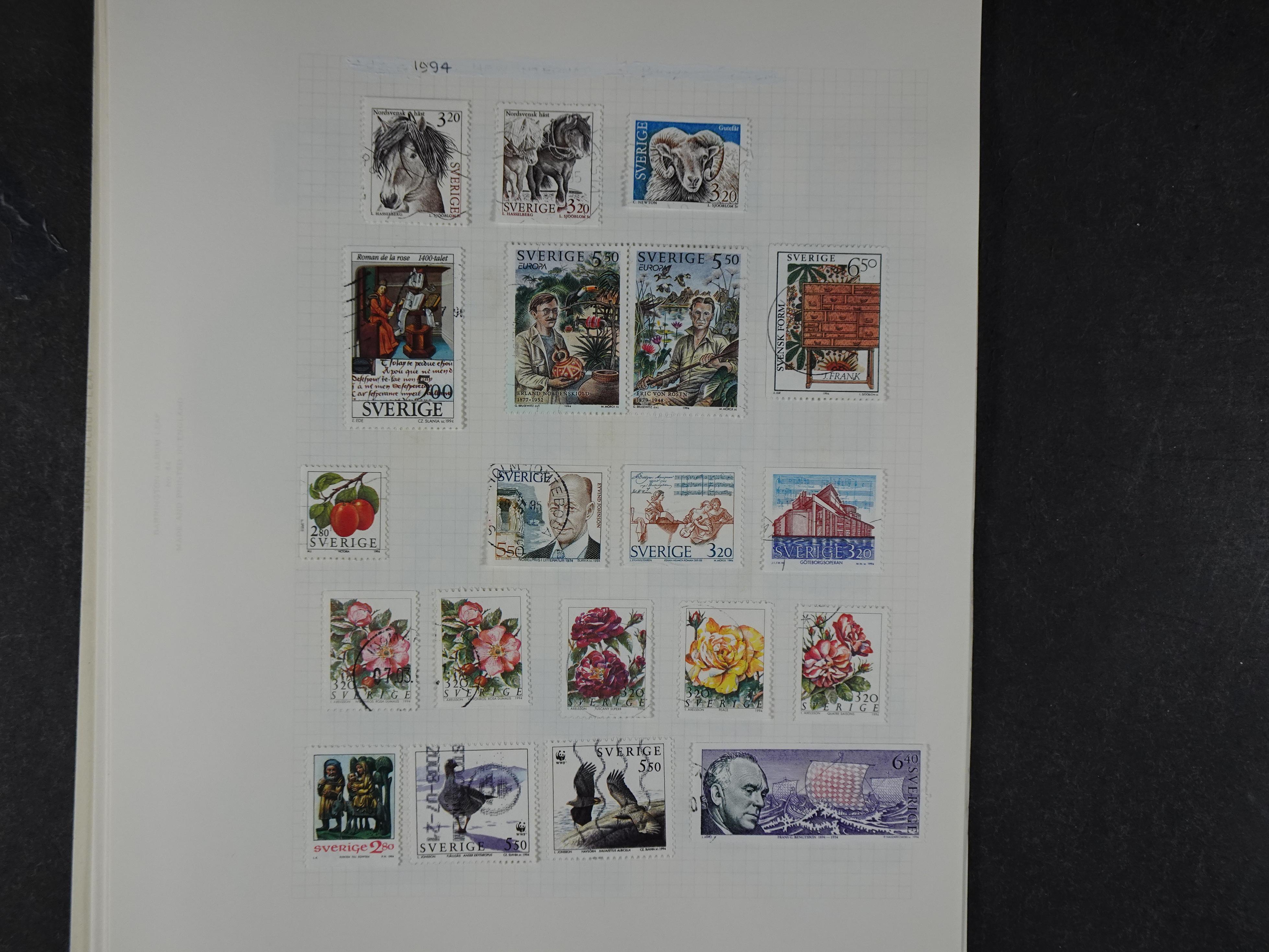 Verzameling met leuk klassiek op blanco albumblaadjes in 2 klembanden. 199