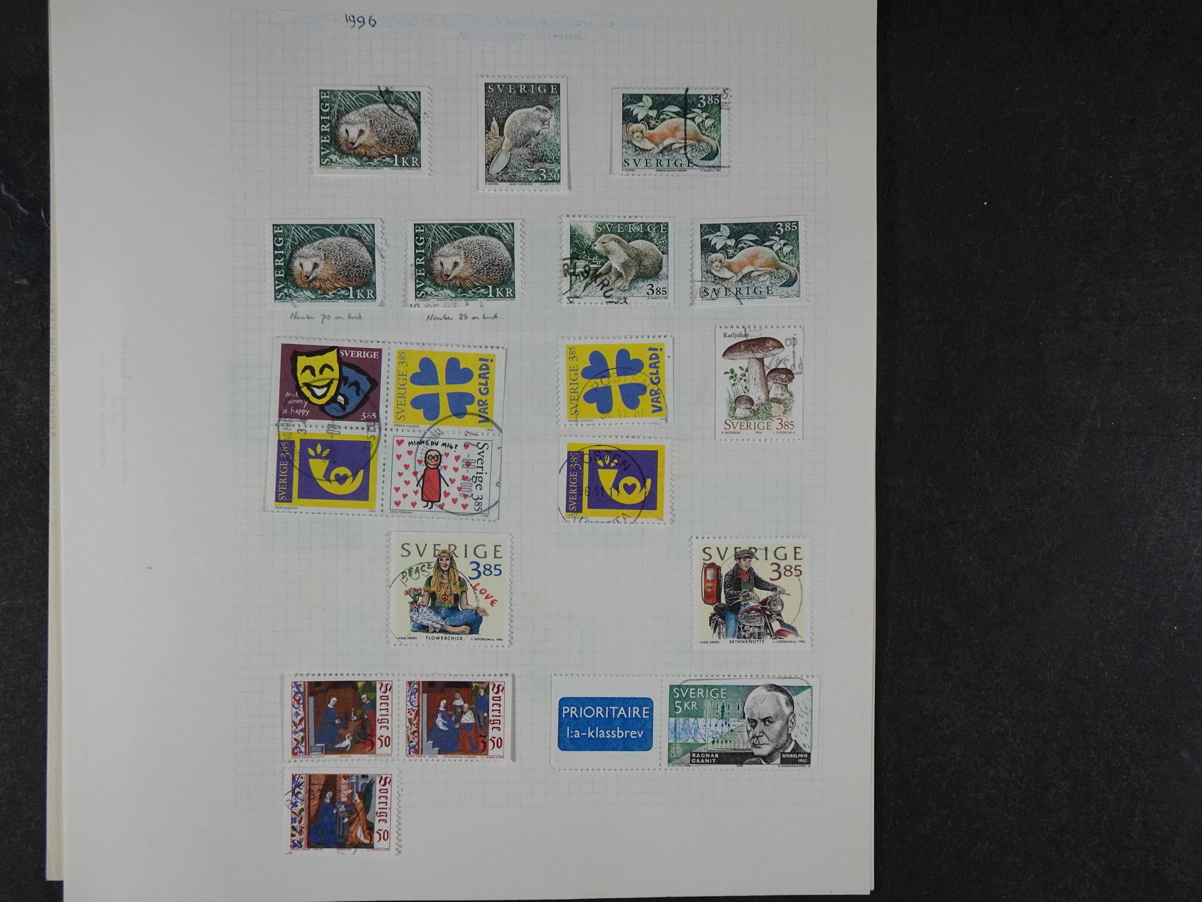 Verzameling met leuk klassiek op blanco albumblaadjes in 2 klembanden. 202