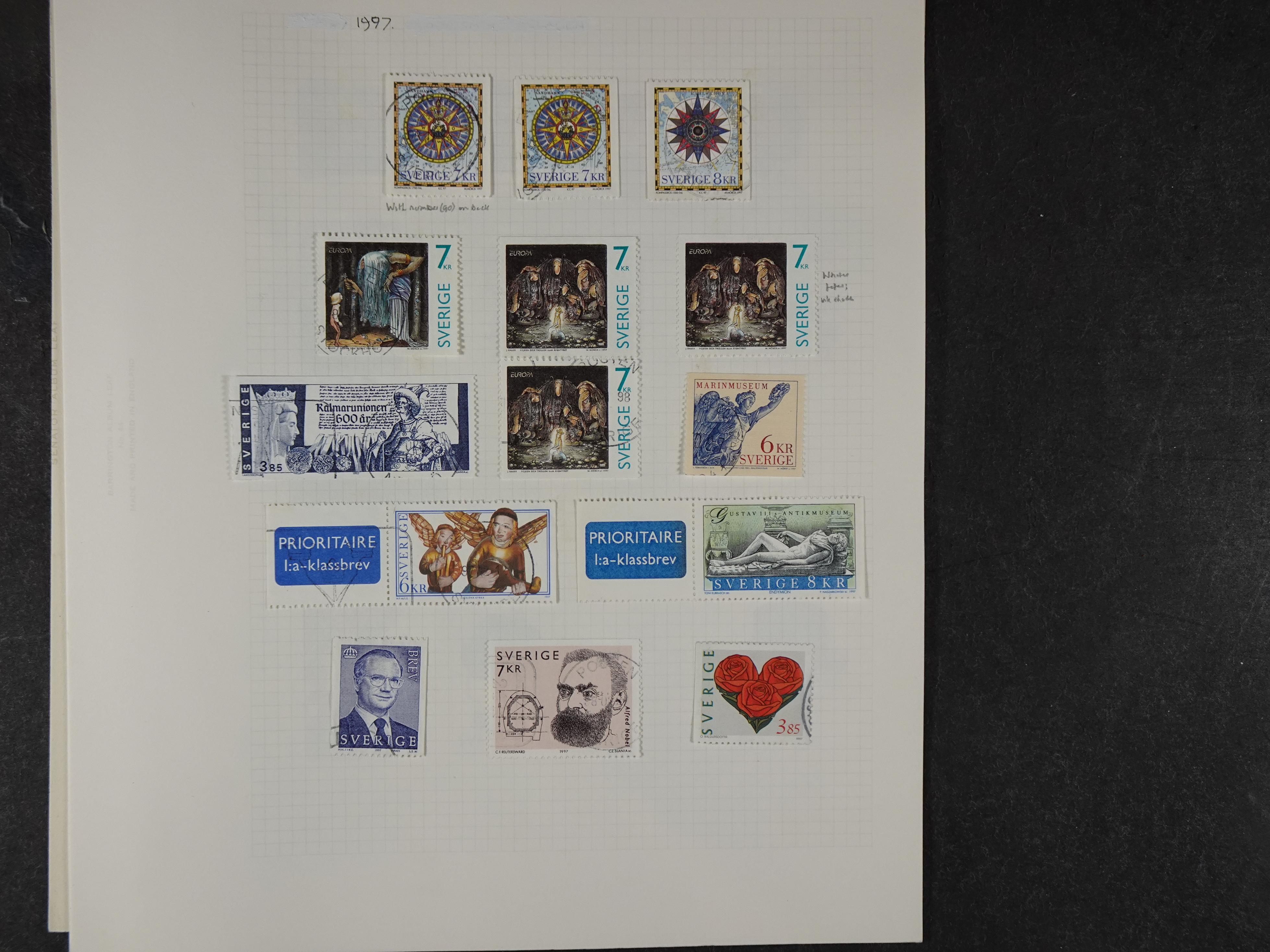 Verzameling met leuk klassiek op blanco albumblaadjes in 2 klembanden. 203