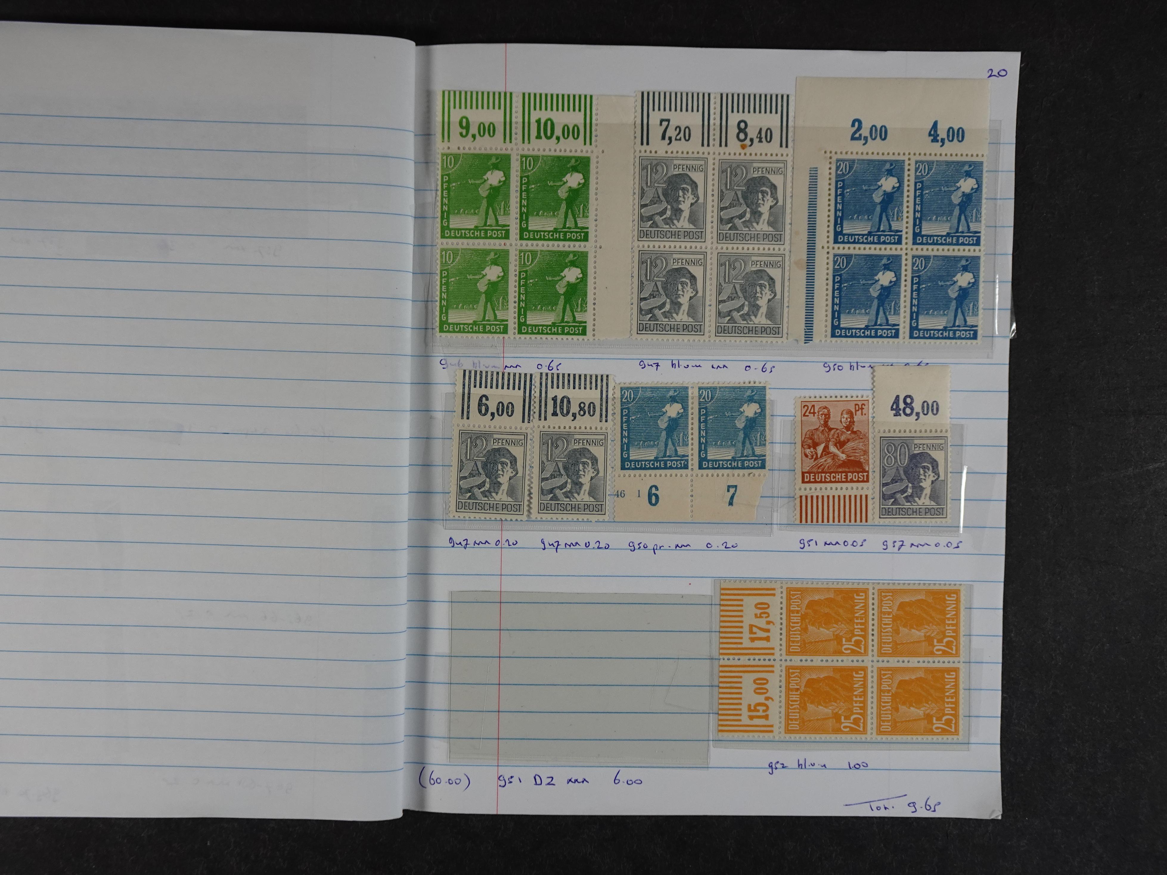 Mooie partij rondzendboekjes enorme restwaarde leuk voor weder verkoper.  266