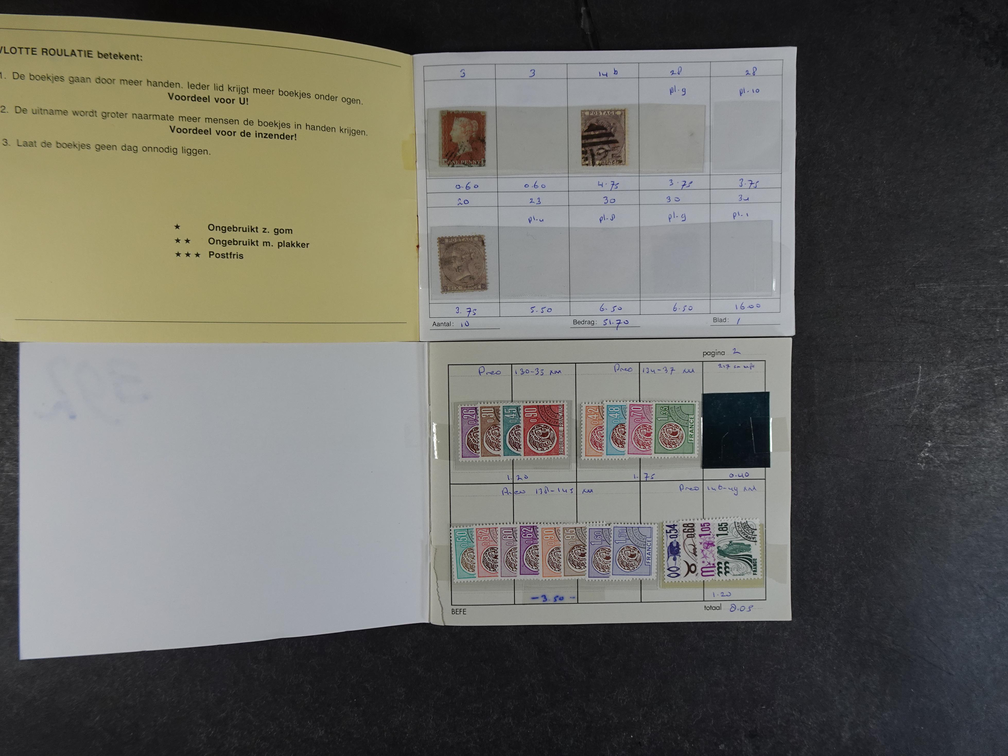 Mooie partij rondzendboekjes enorme restwaarde leuk voor weder verkoper.  597