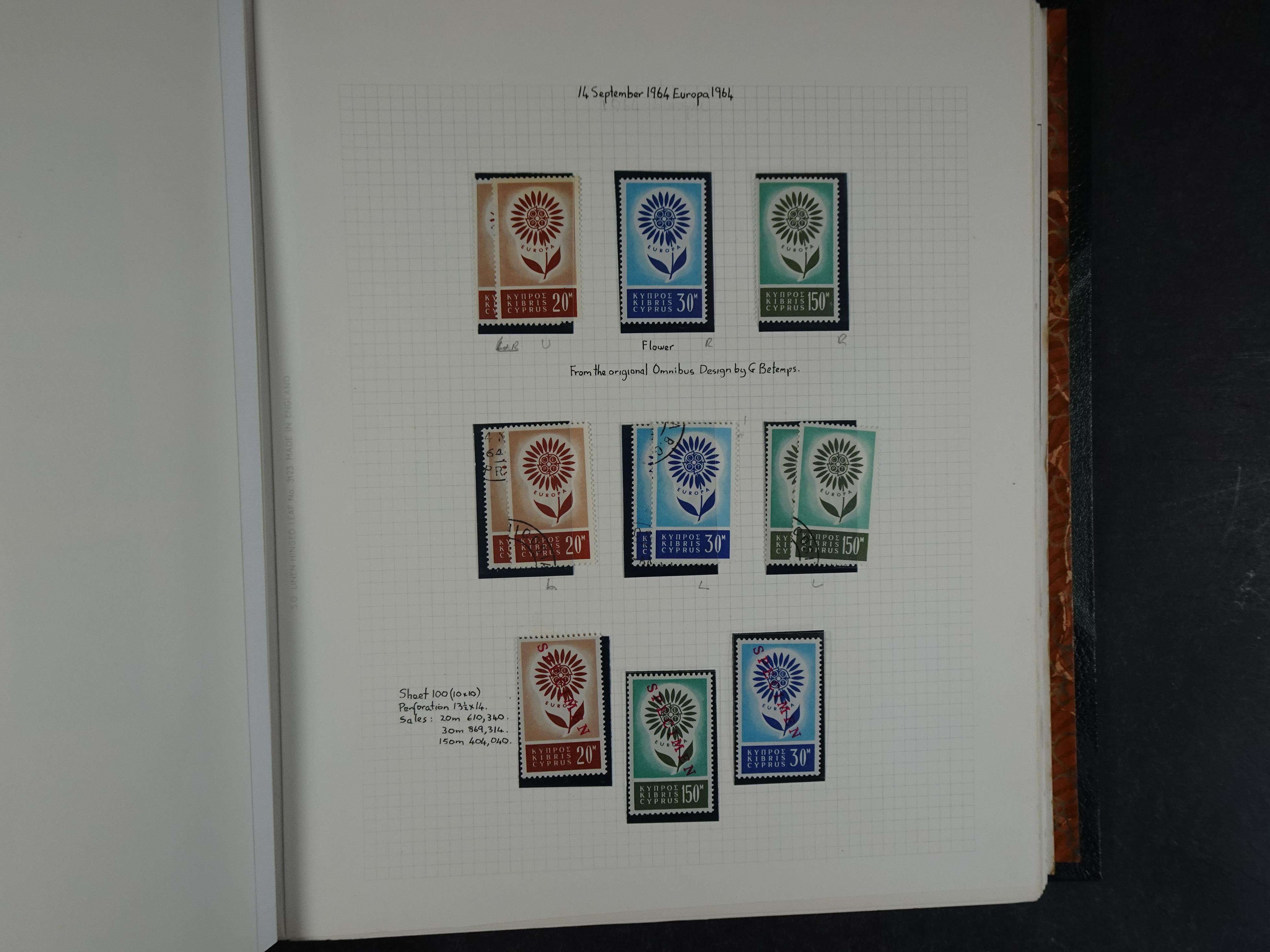 Prachtig en zeer uitgebreid collecte, waarbij dubbel verzameling. Tevens specimen, plaatfouten, boekjes, watermerken op blauwe albumbladeren.  63