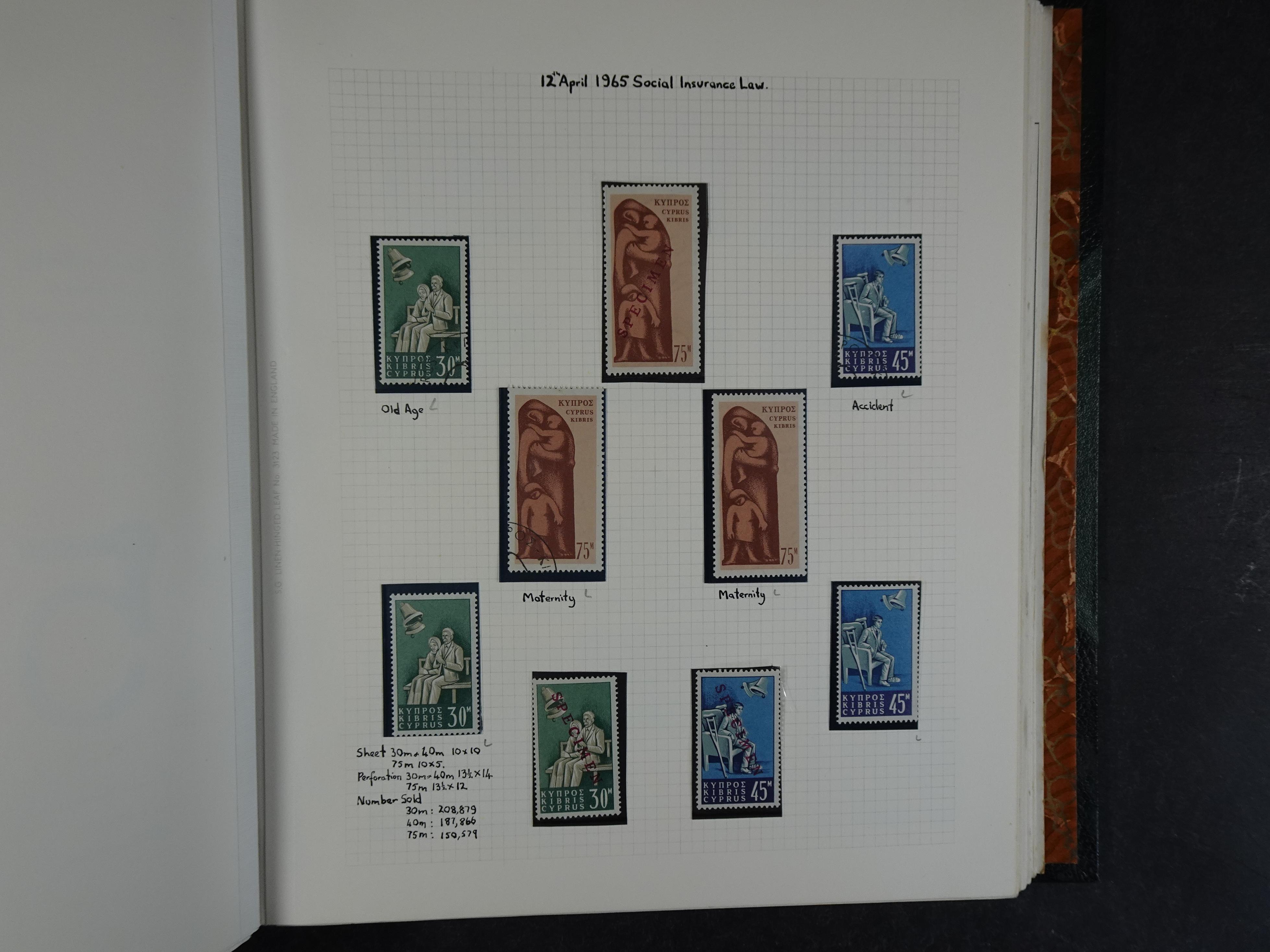 Prachtig en zeer uitgebreid collecte, waarbij dubbel verzameling. Tevens specimen, plaatfouten, boekjes, watermerken op blauwe albumbladeren.  71