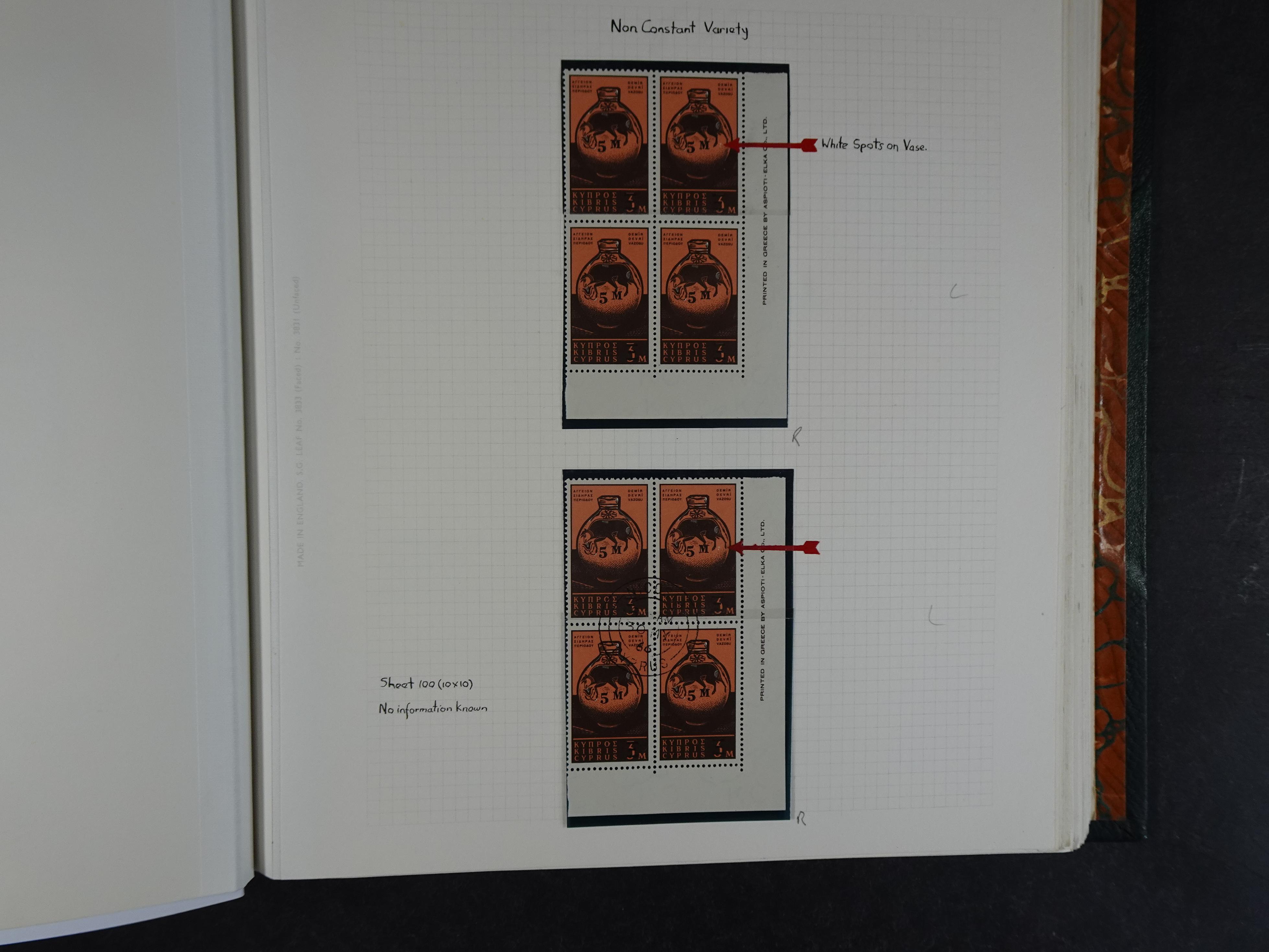 Prachtig en zeer uitgebreid collecte, waarbij dubbel verzameling. Tevens specimen, plaatfouten, boekjes, watermerken op blauwe albumbladeren.  129