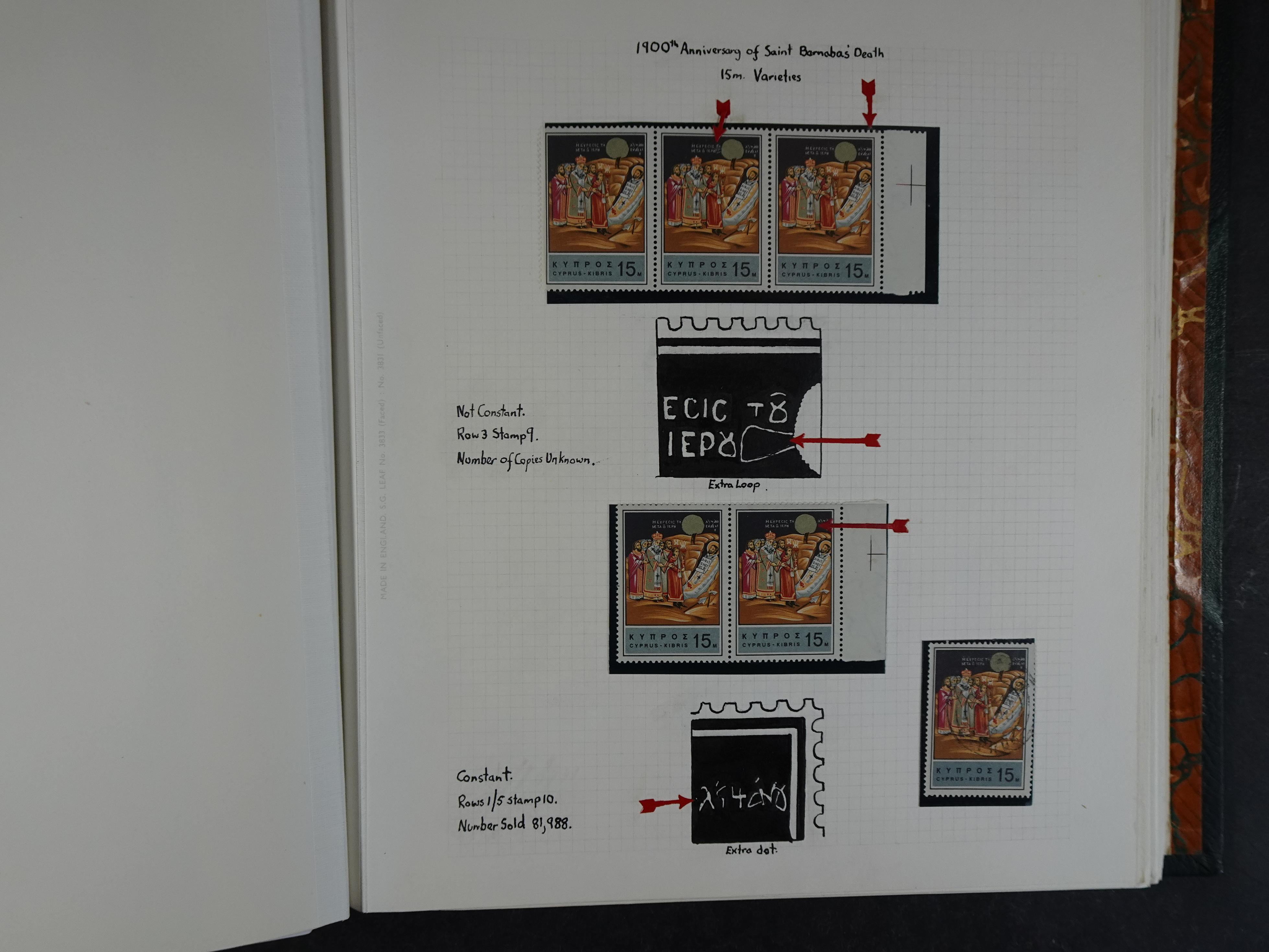 Prachtig en zeer uitgebreid collecte, waarbij dubbel verzameling. Tevens specimen, plaatfouten, boekjes, watermerken op blauwe albumbladeren.  135