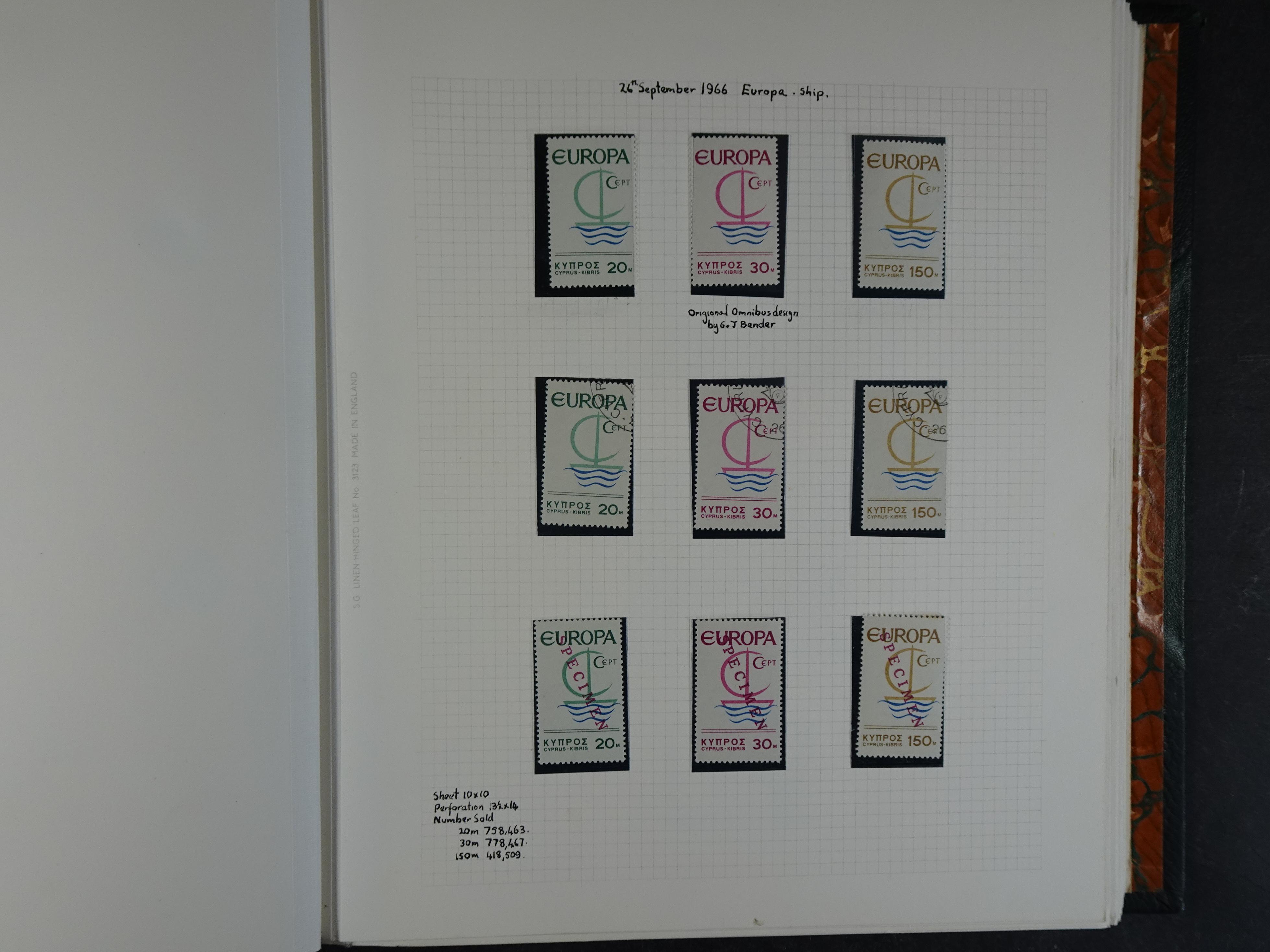 Prachtig en zeer uitgebreid collecte, waarbij dubbel verzameling. Tevens specimen, plaatfouten, boekjes, watermerken op blauwe albumbladeren.  139