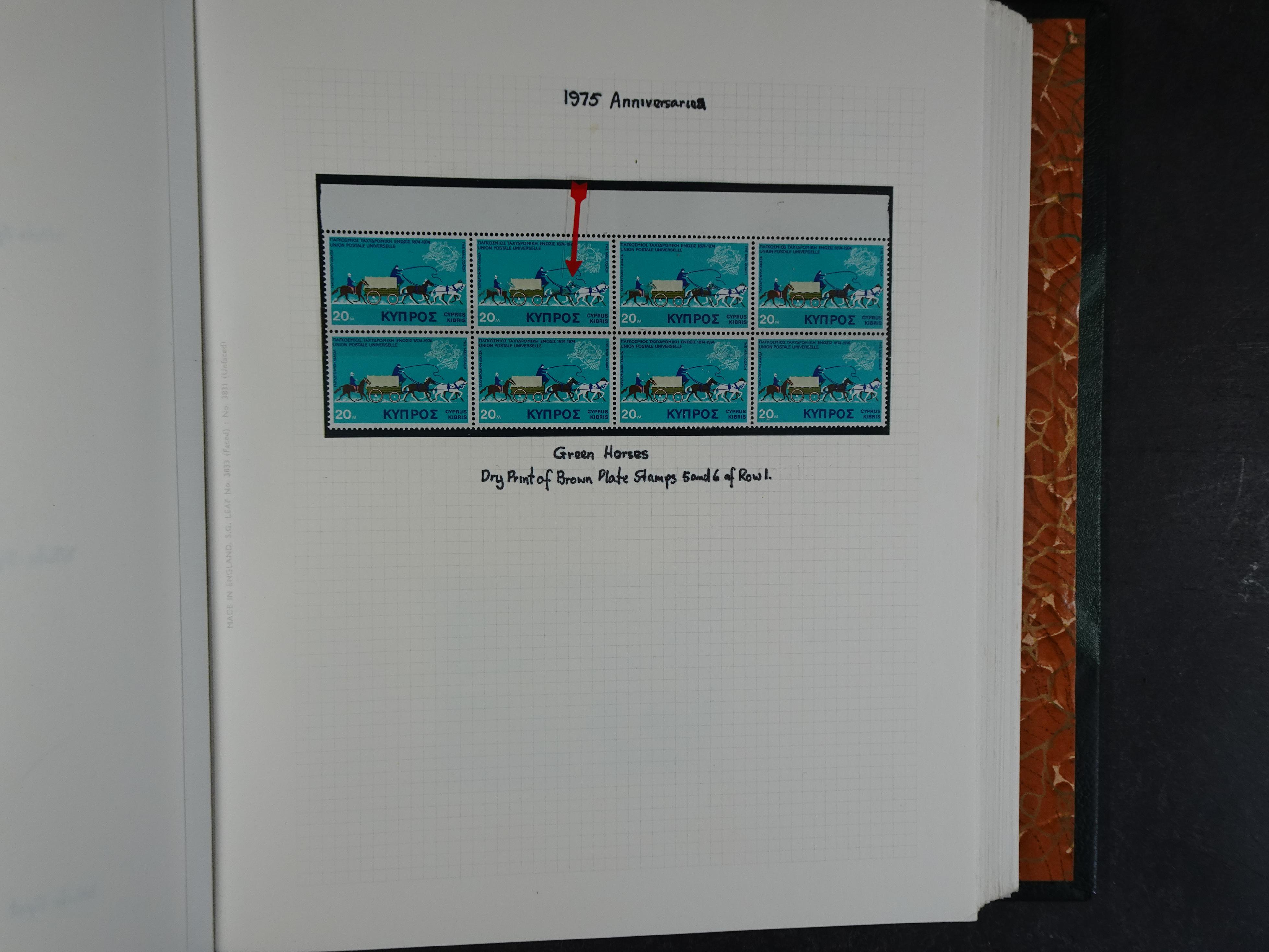 Prachtig en zeer uitgebreid collecte, waarbij dubbel verzameling. Tevens specimen, plaatfouten, boekjes, watermerken op blauwe albumbladeren.  232