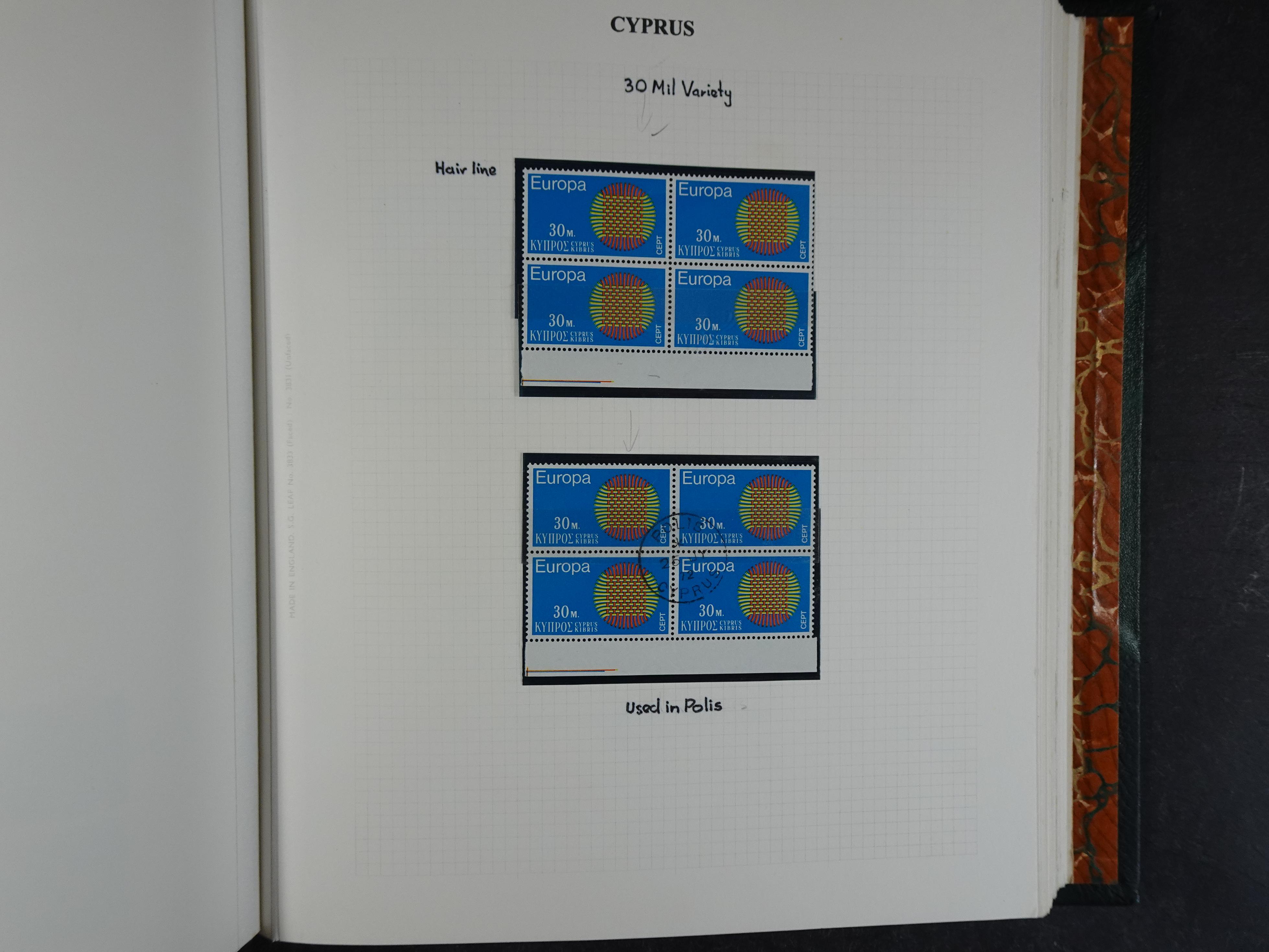 Prachtig en zeer uitgebreid collecte, waarbij dubbel verzameling. Tevens specimen, plaatfouten, boekjes, watermerken op blauwe albumbladeren.  397