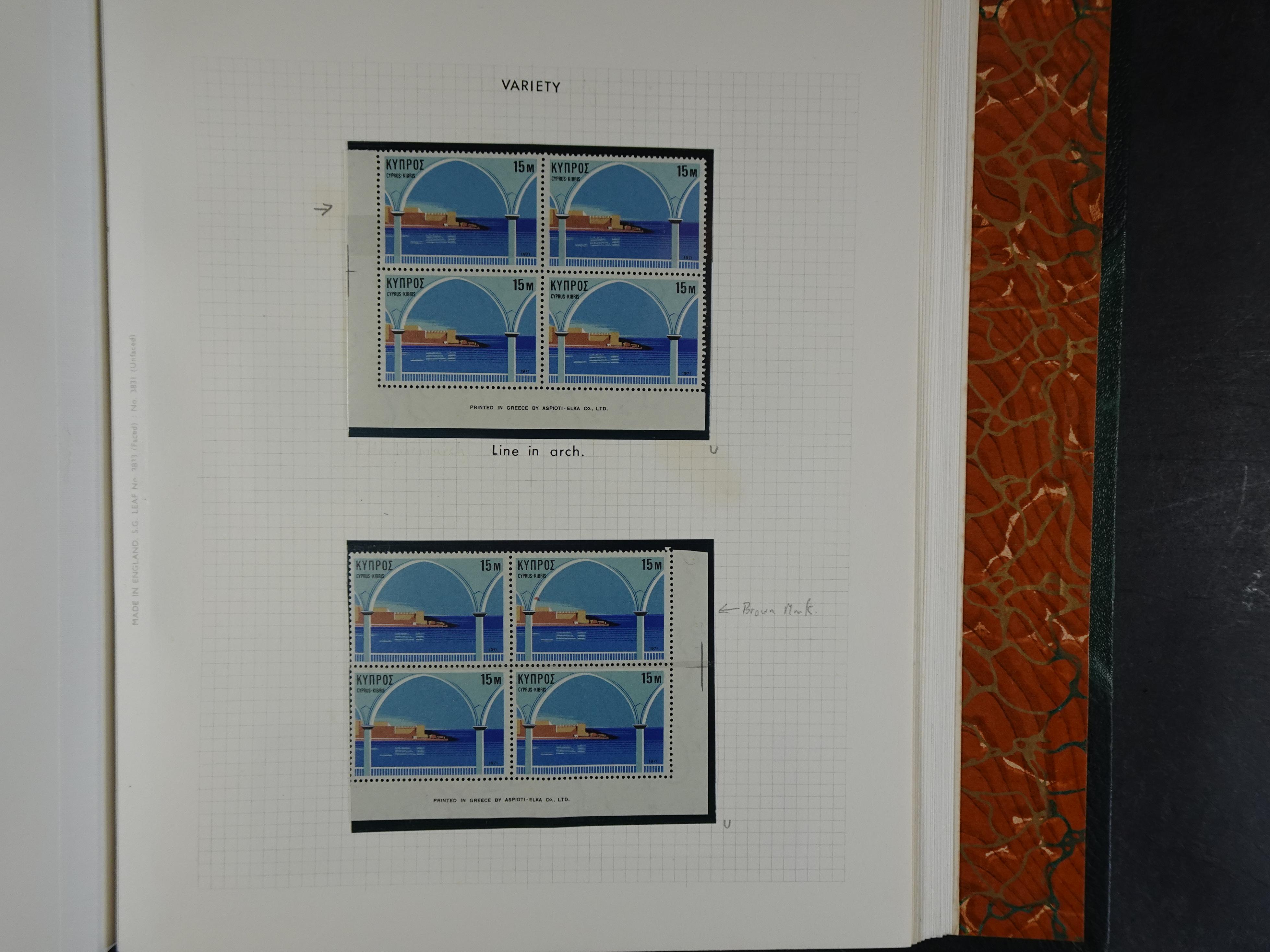 Prachtig en zeer uitgebreid collecte, waarbij dubbel verzameling. Tevens specimen, plaatfouten, boekjes, watermerken op blauwe albumbladeren.  430