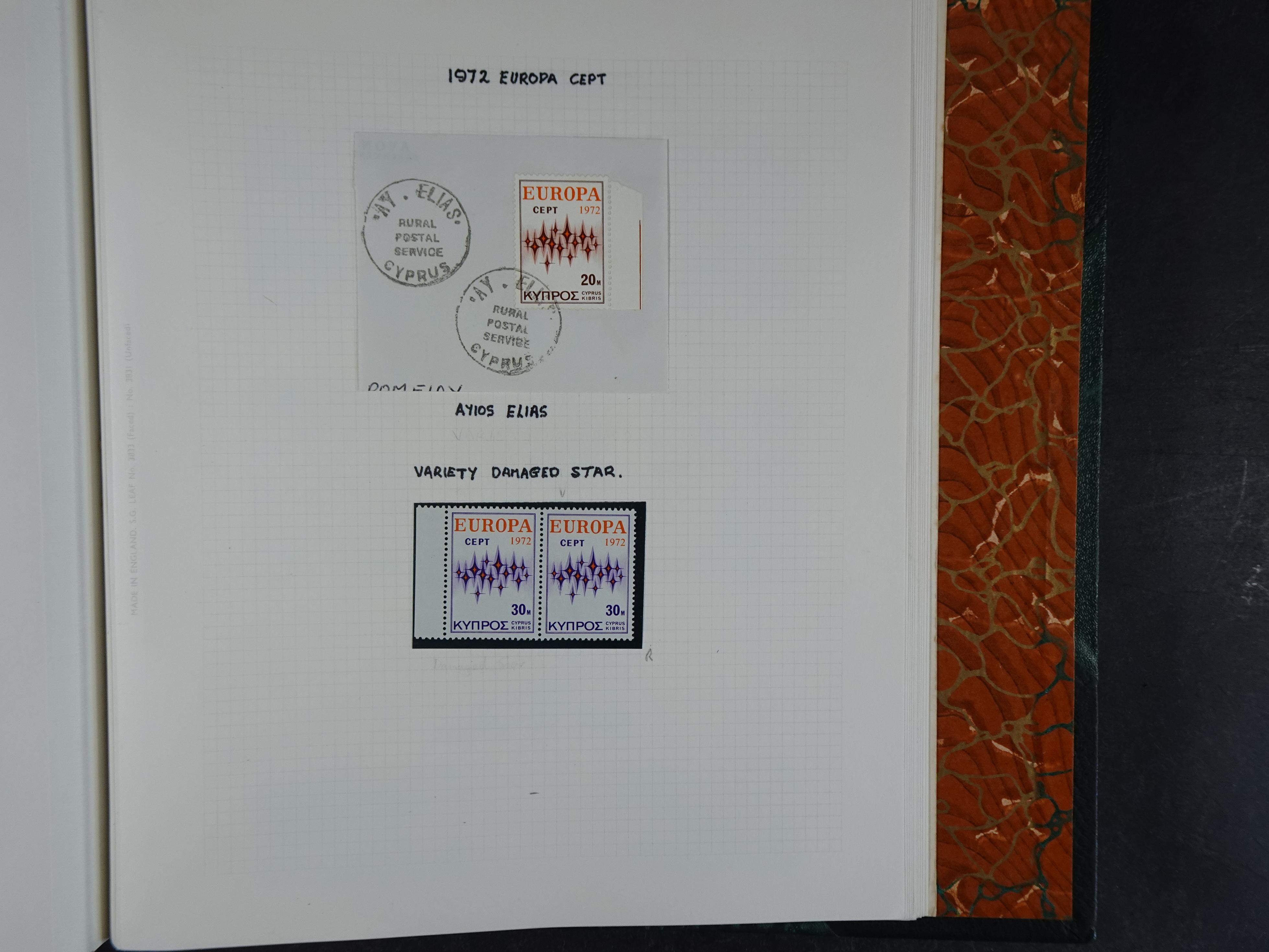 Prachtig en zeer uitgebreid collecte, waarbij dubbel verzameling. Tevens specimen, plaatfouten, boekjes, watermerken op blauwe albumbladeren.  438