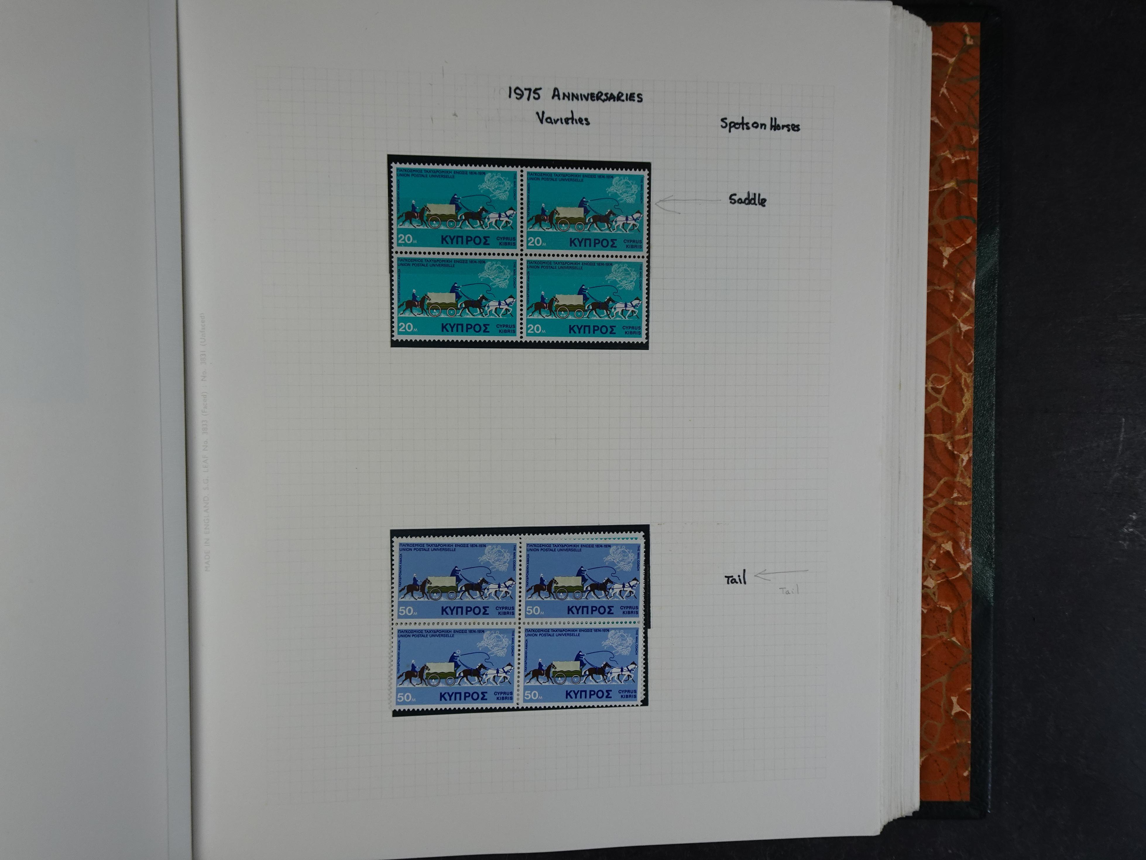 Prachtig en zeer uitgebreid collecte, waarbij dubbel verzameling. Tevens specimen, plaatfouten, boekjes, watermerken op blauwe albumbladeren.  481