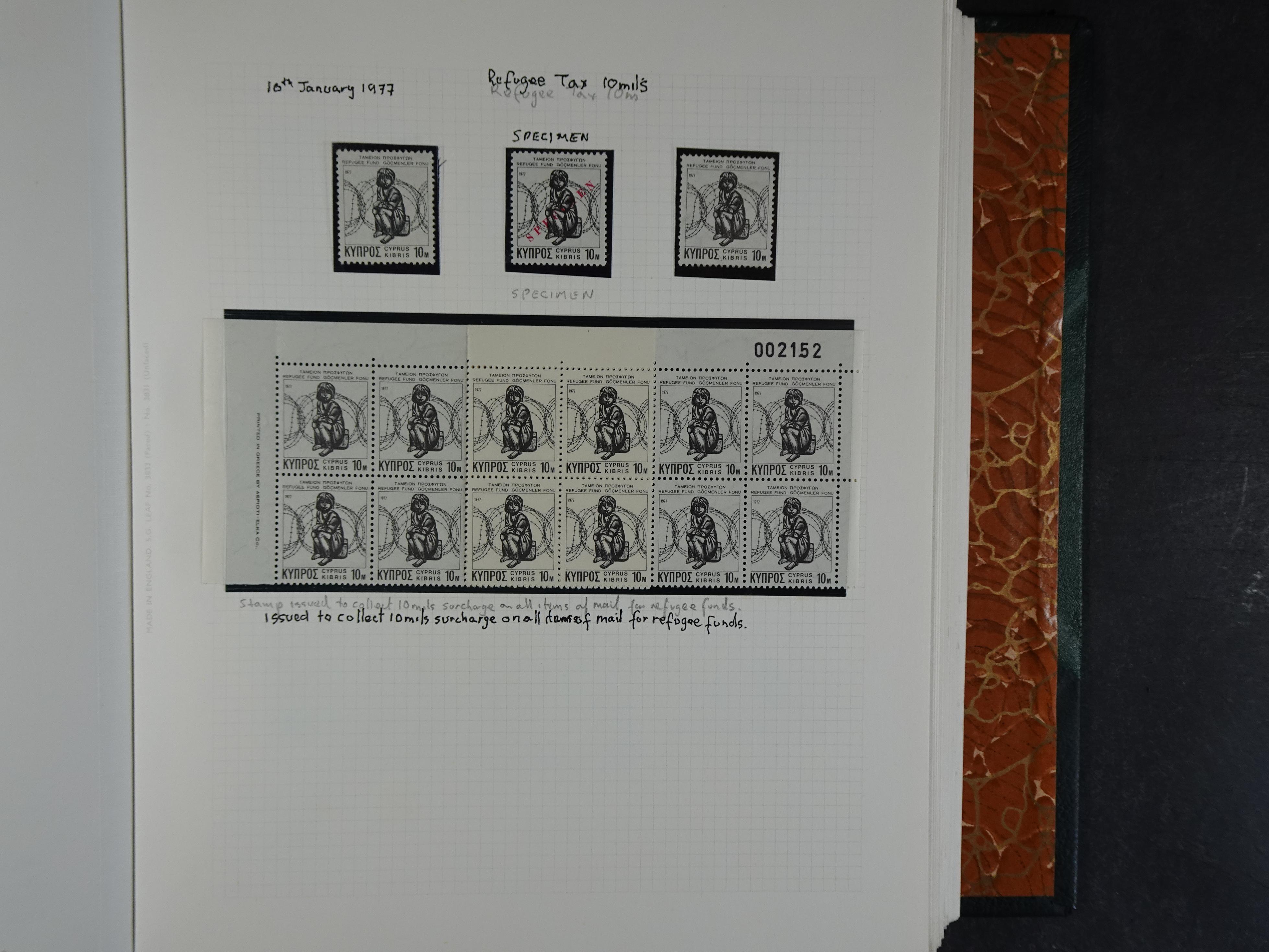 Prachtig en zeer uitgebreid collecte, waarbij dubbel verzameling. Tevens specimen, plaatfouten, boekjes, watermerken op blauwe albumbladeren.  504