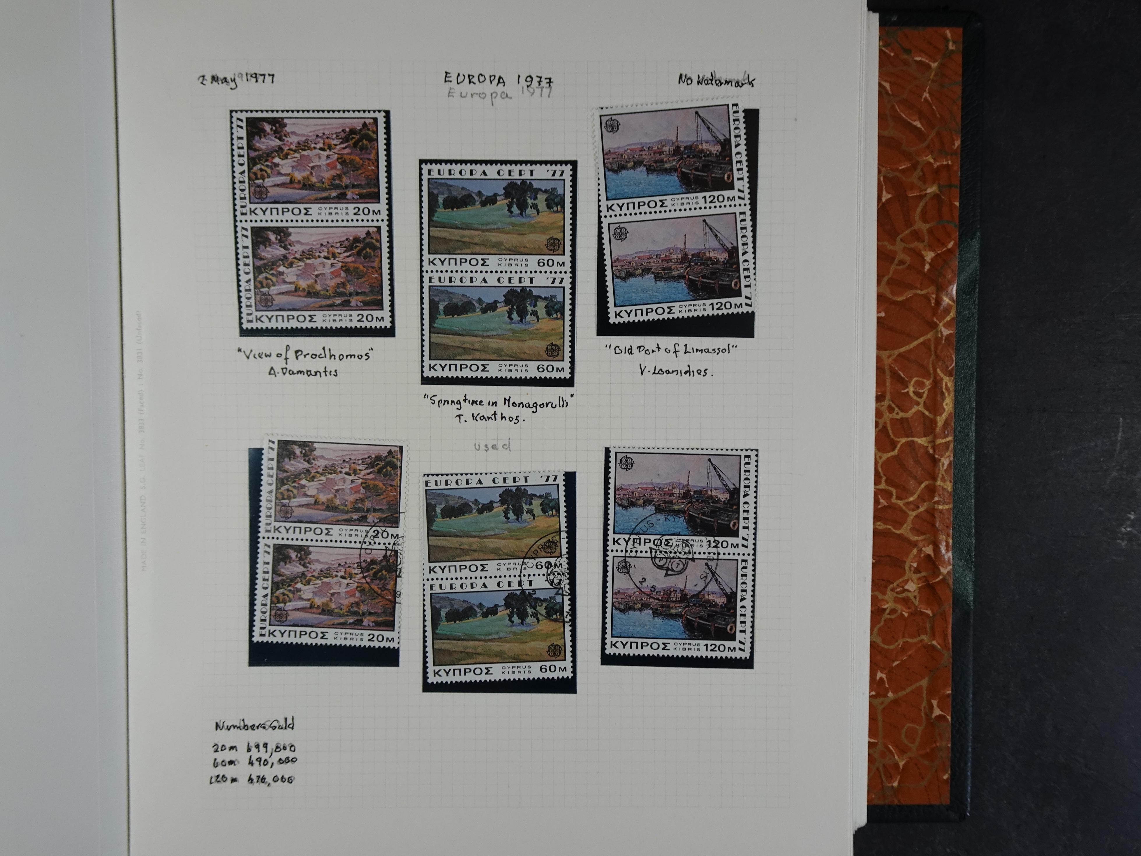 Prachtig en zeer uitgebreid collecte, waarbij dubbel verzameling. Tevens specimen, plaatfouten, boekjes, watermerken op blauwe albumbladeren.  505