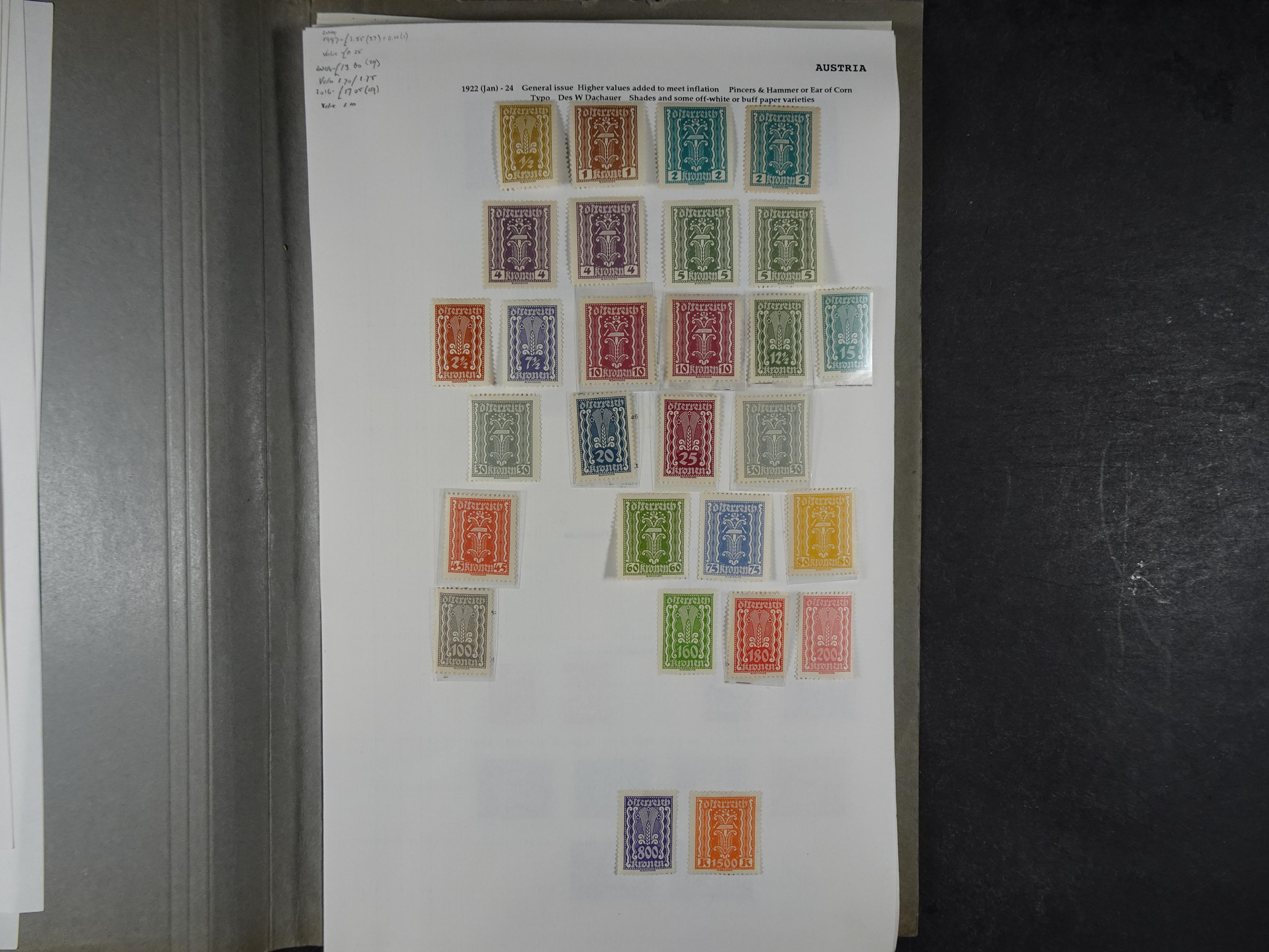 Goed complete verzameling 1850 - 1960 deels gestempeld met betere stempels.
deels 1e plakker, deels postfris. Zeer compleet.
+2 stockkaarten. 30