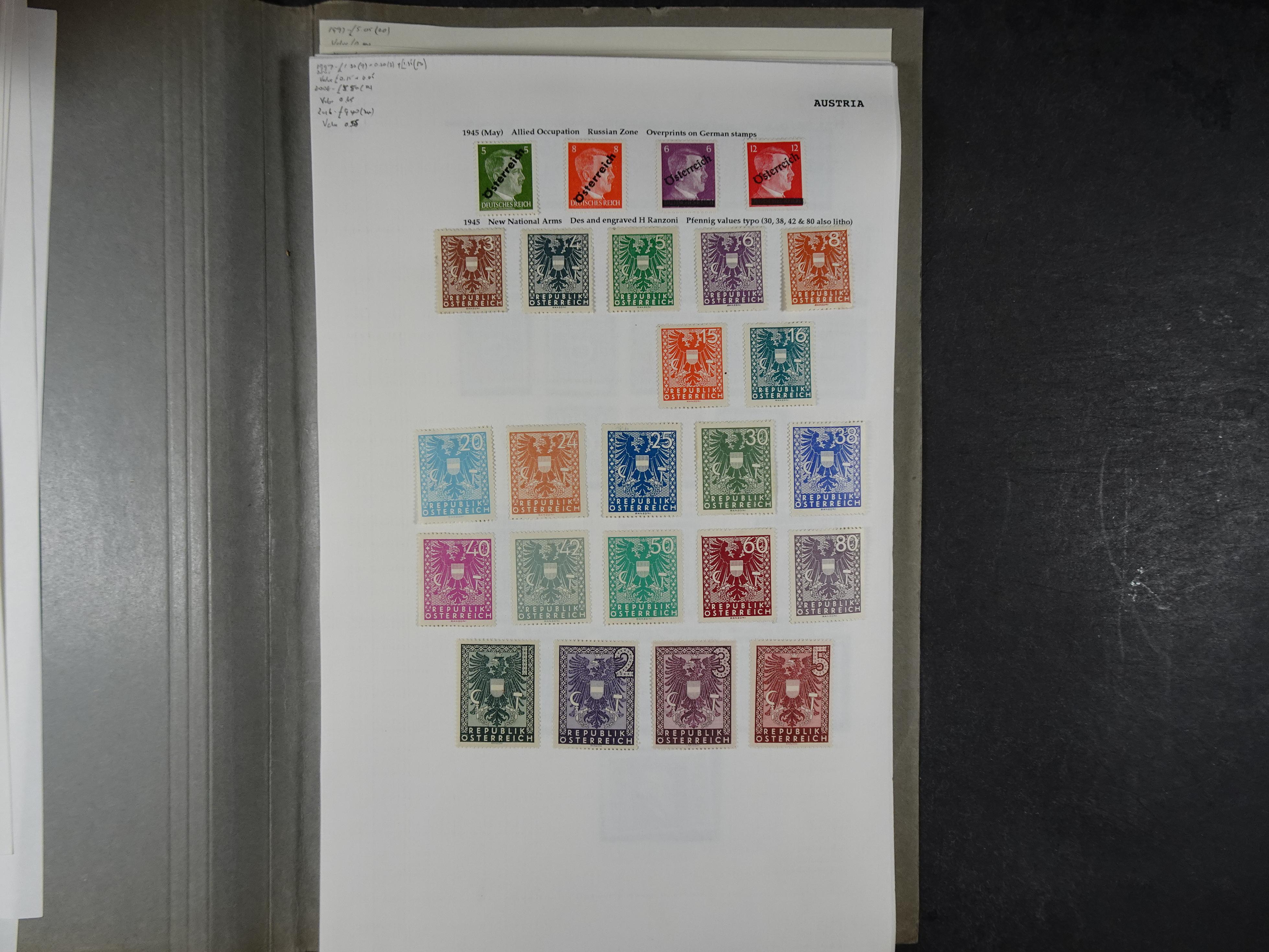 Goed complete verzameling 1850 - 1960 deels gestempeld met betere stempels.
deels 1e plakker, deels postfris. Zeer compleet.
+2 stockkaarten. 36