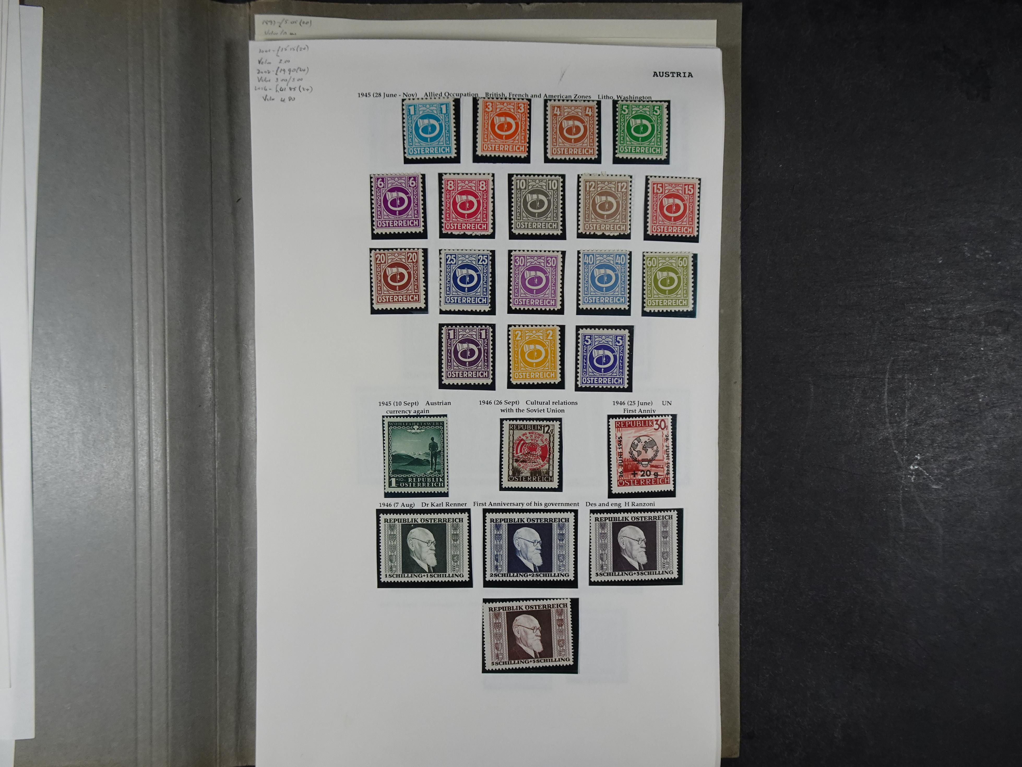 Goed complete verzameling 1850 - 1960 deels gestempeld met betere stempels.
deels 1e plakker, deels postfris. Zeer compleet.
+2 stockkaarten. 37