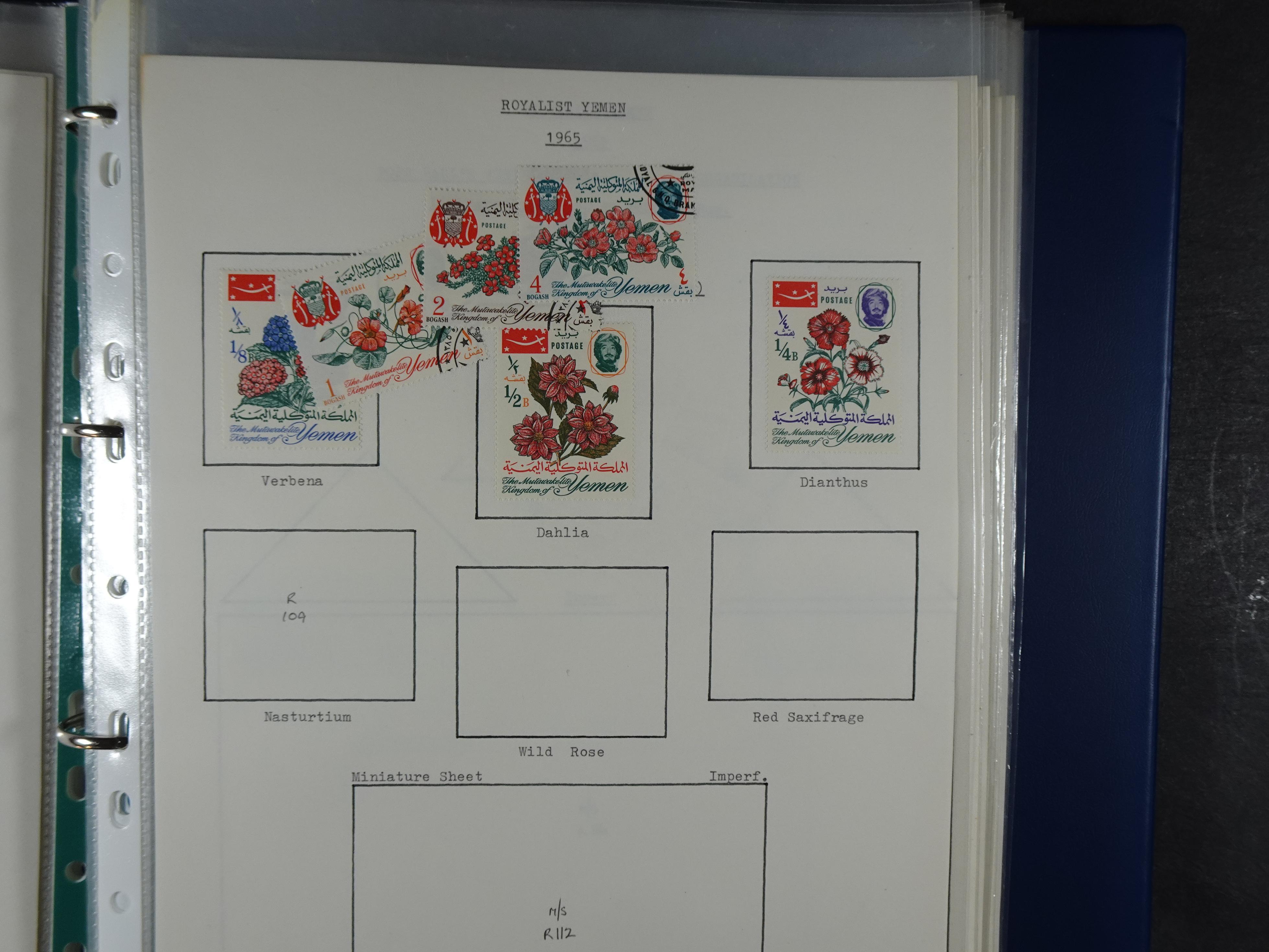 Mooie opgezette collectie veel deel gestempeld met betere blokken. 
Jaren 60 postfris. 14