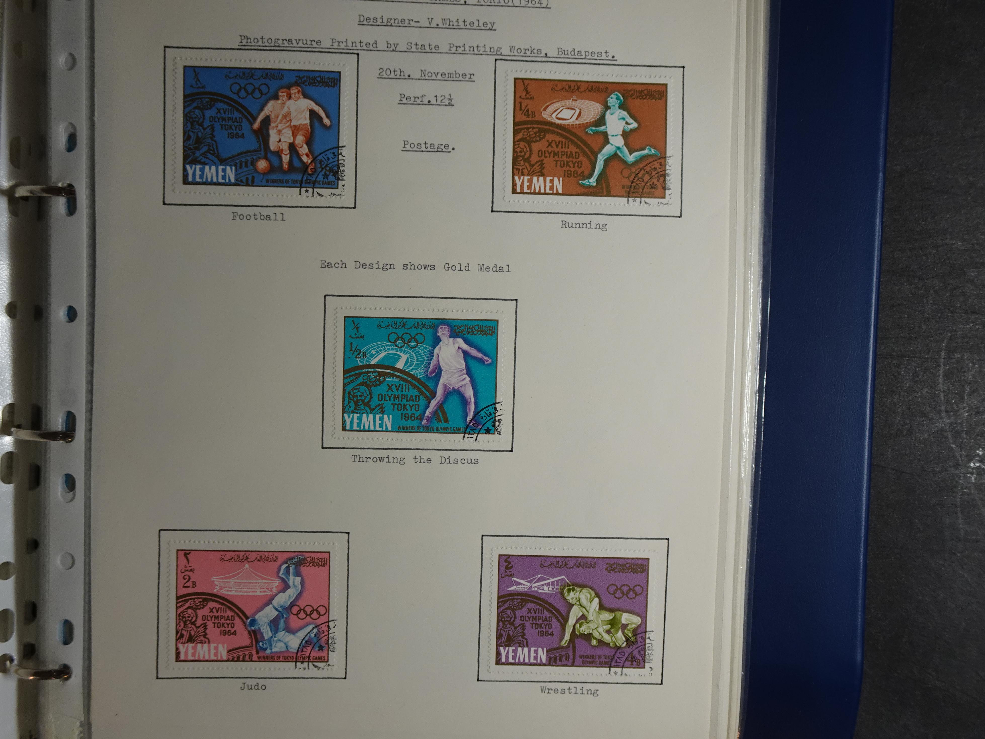 Mooie opgezette collectie veel deel gestempeld met betere blokken. 
Jaren 60 postfris. 17