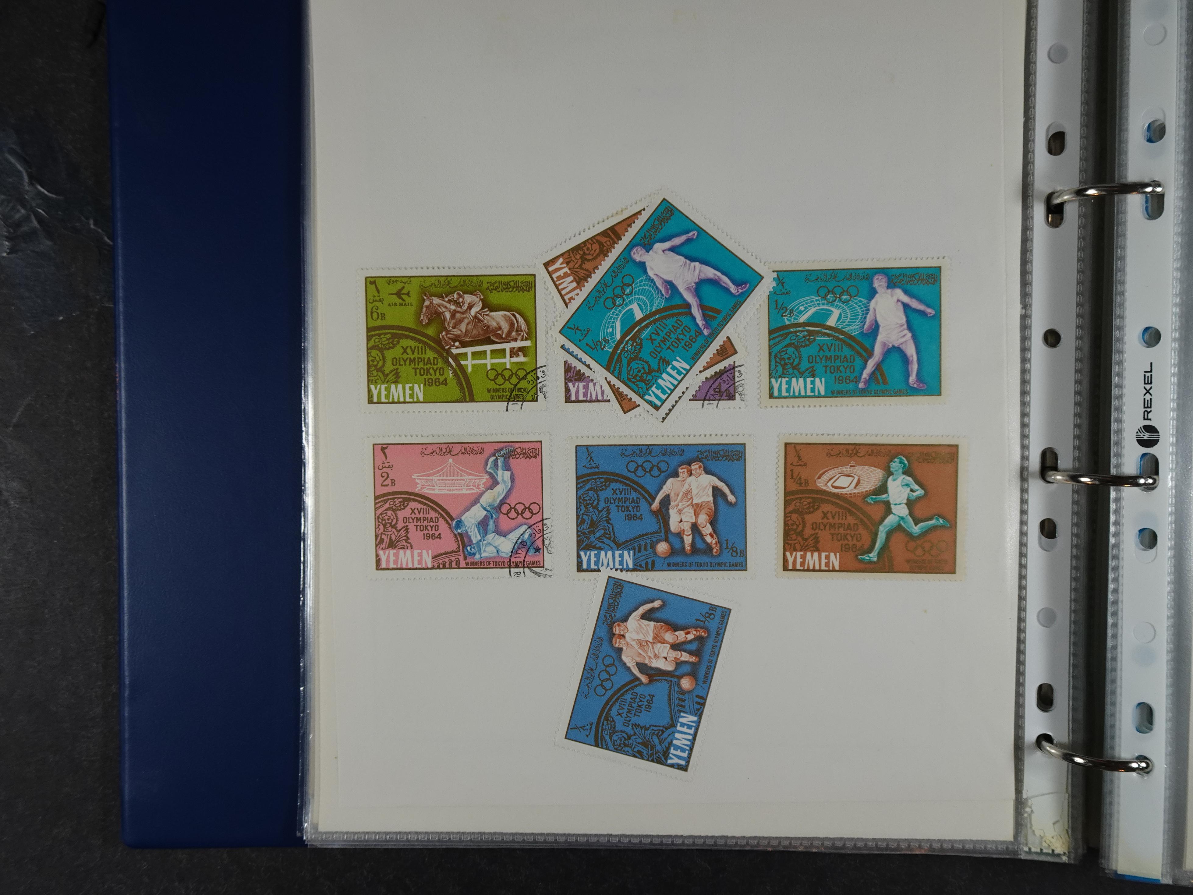 Mooie opgezette collectie veel deel gestempeld met betere blokken. 
Jaren 60 postfris. 18