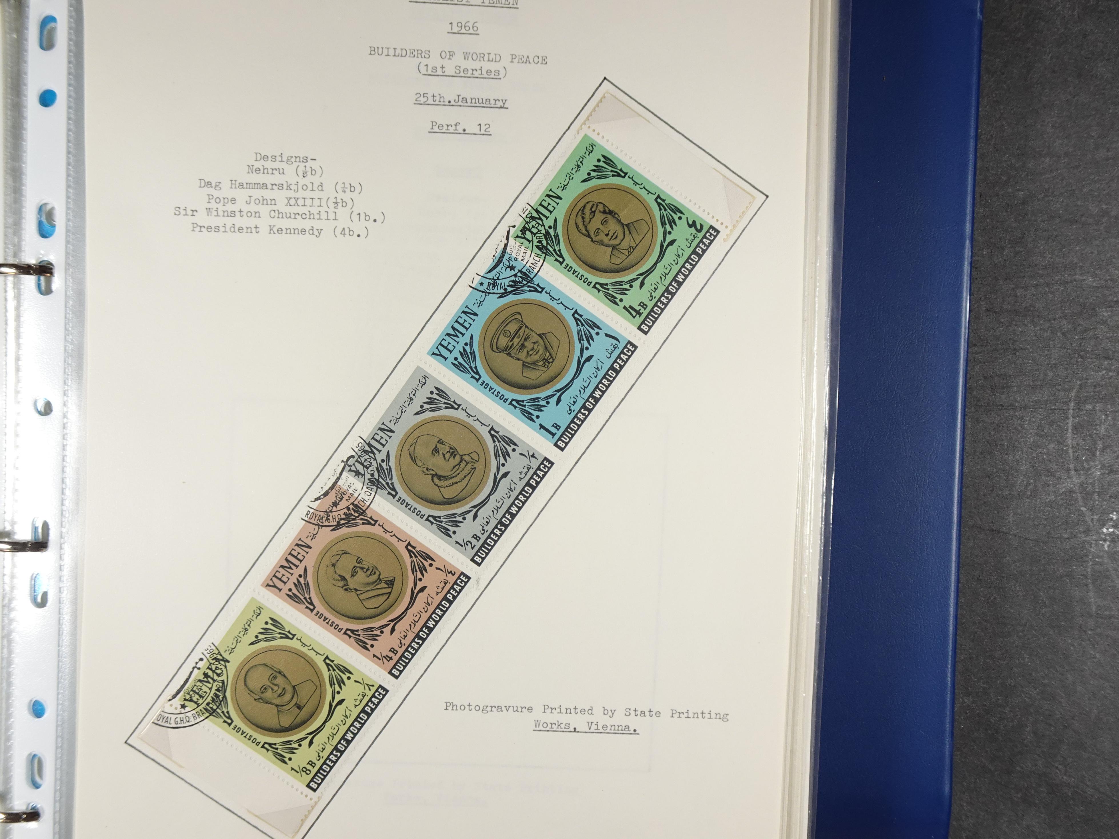 Mooie opgezette collectie veel deel gestempeld met betere blokken. 
Jaren 60 postfris. 20