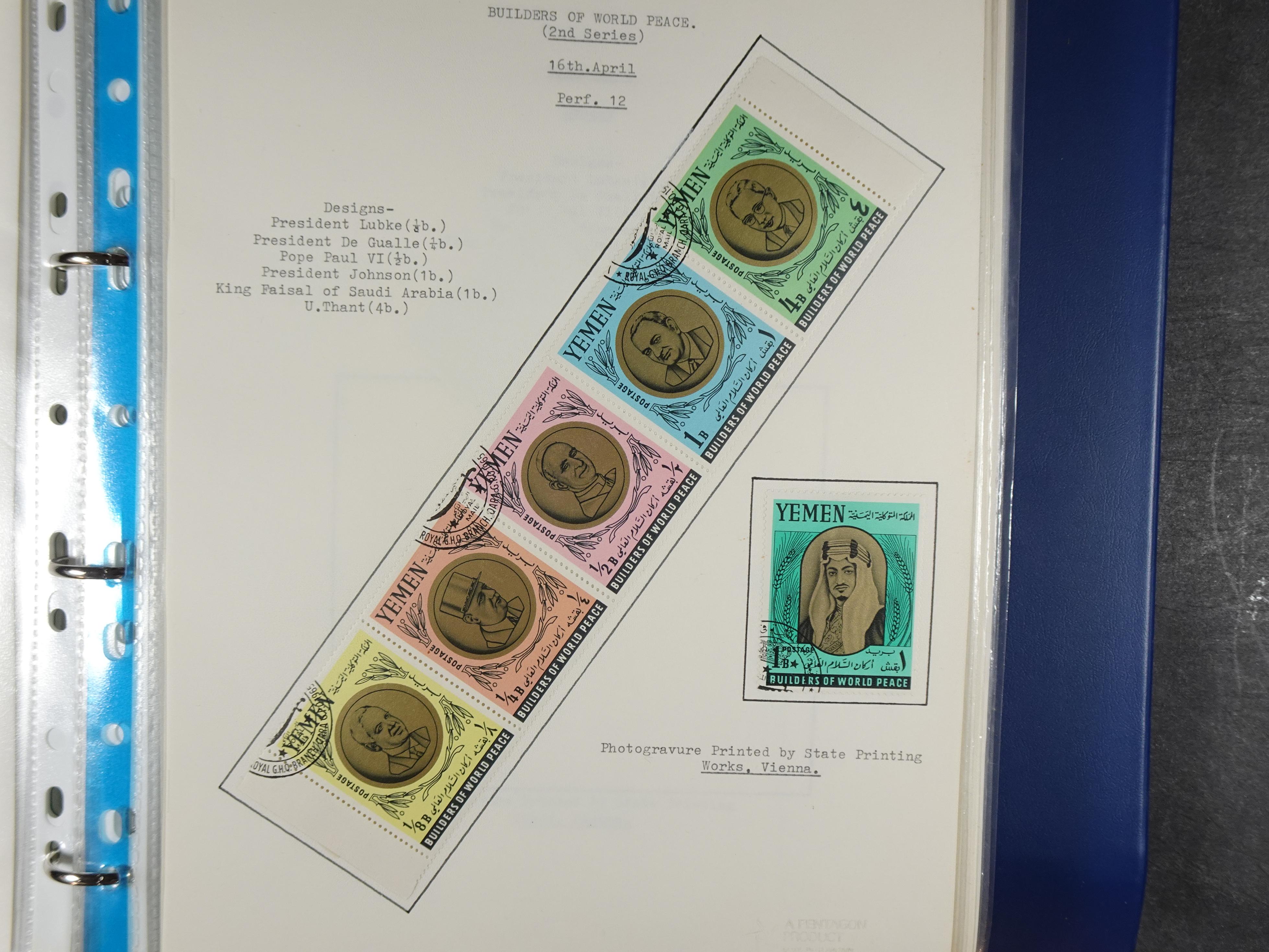 Mooie opgezette collectie veel deel gestempeld met betere blokken. 
Jaren 60 postfris. 22