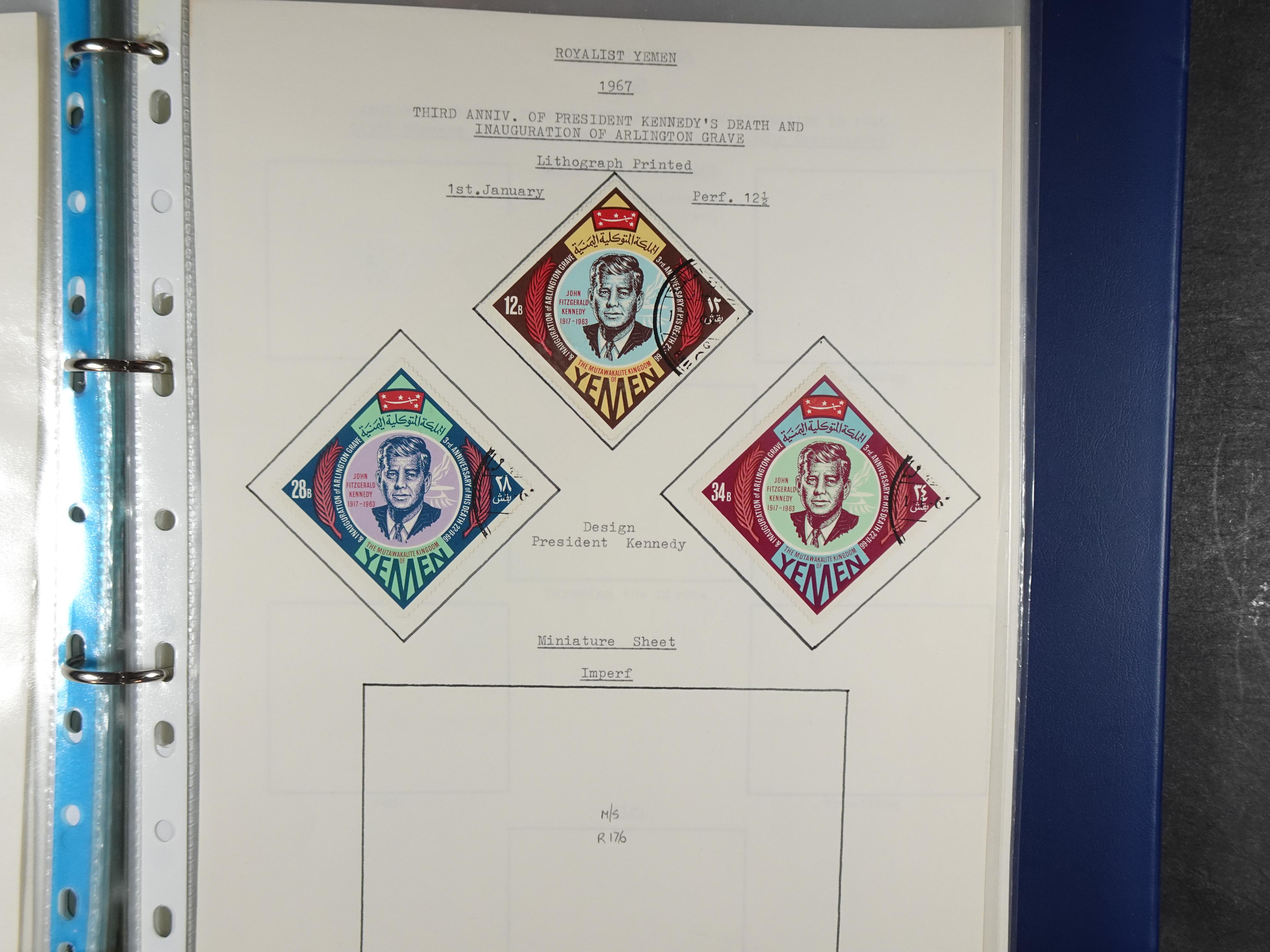 Mooie opgezette collectie veel deel gestempeld met betere blokken. 
Jaren 60 postfris. 23