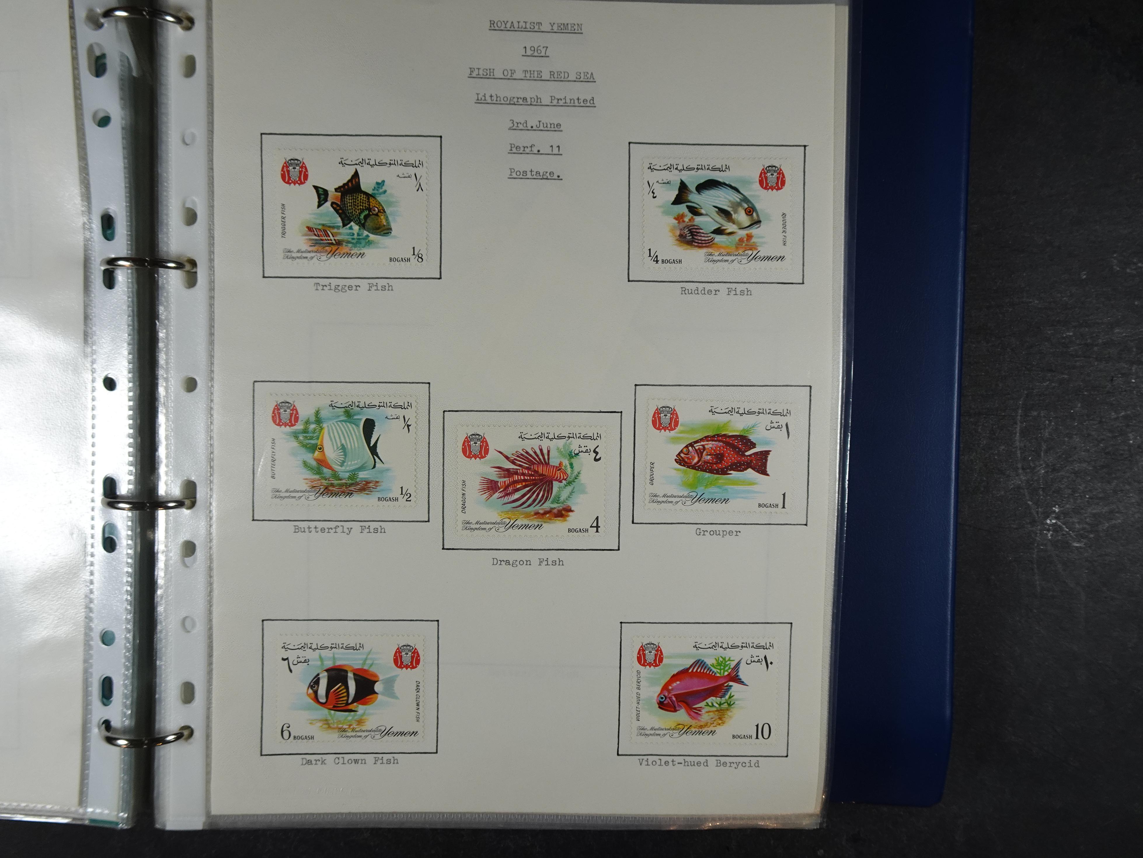 Mooie opgezette collectie veel deel gestempeld met betere blokken. 
Jaren 60 postfris. 28