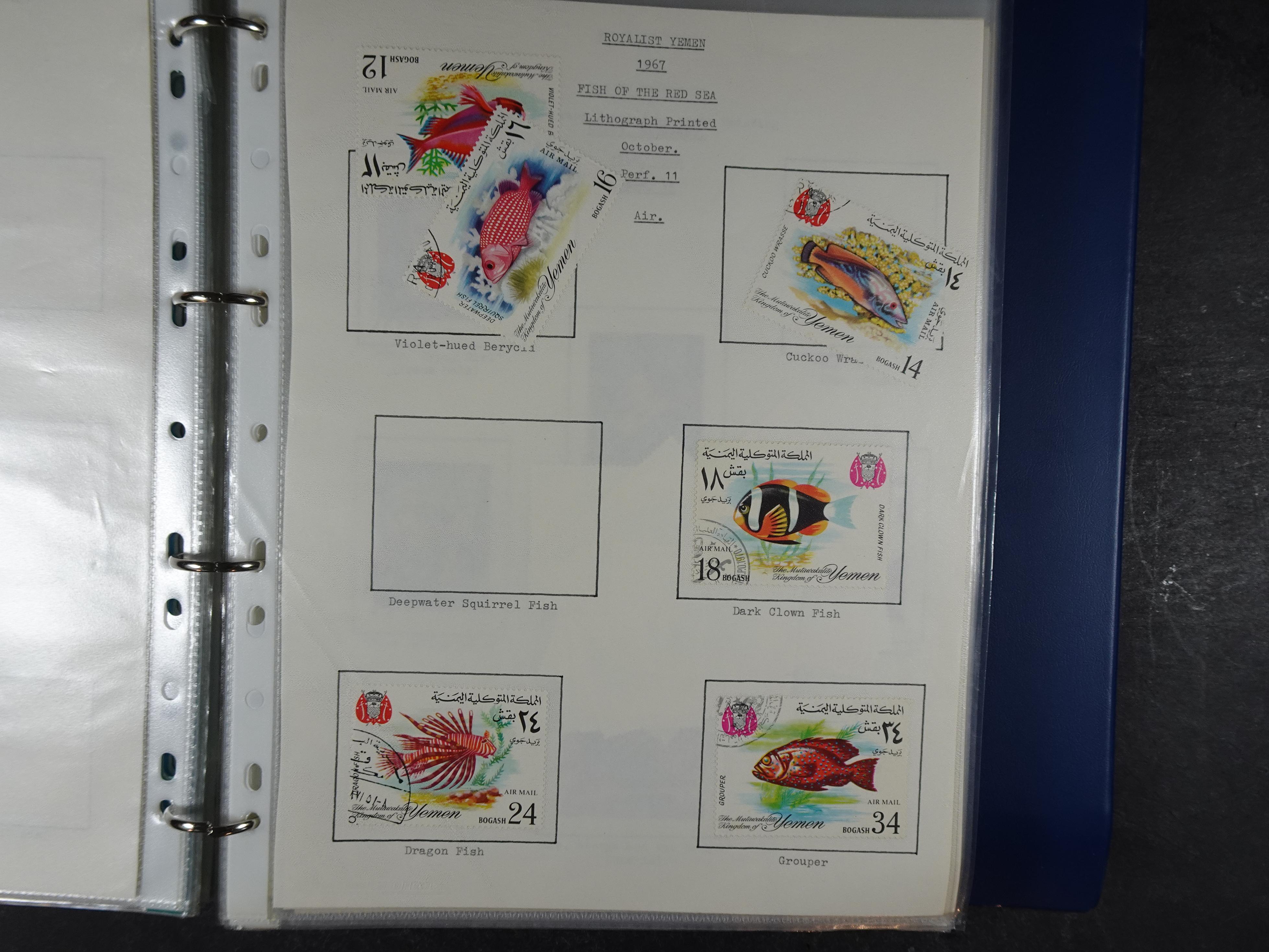 Mooie opgezette collectie veel deel gestempeld met betere blokken. 
Jaren 60 postfris. 30