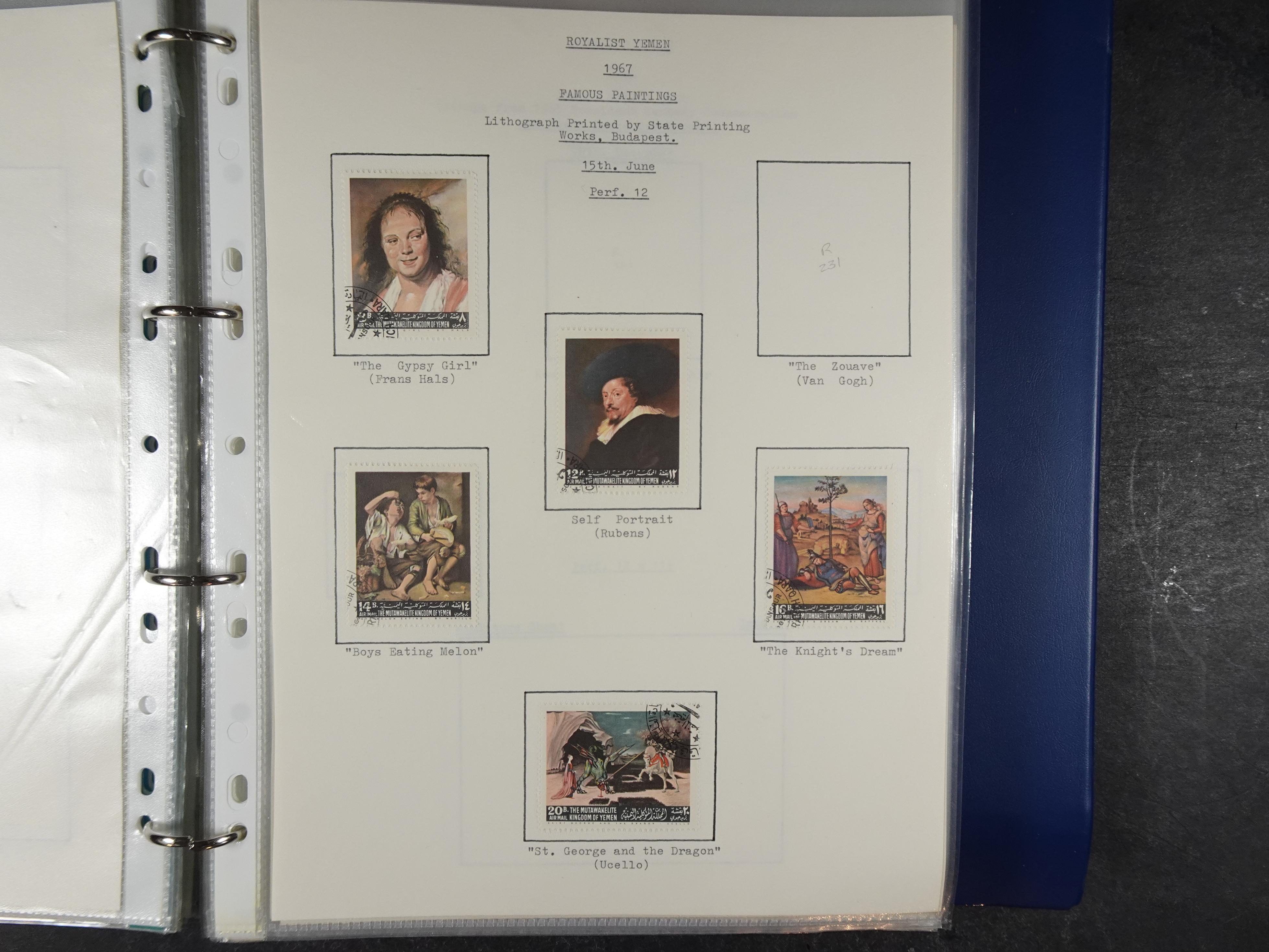 Mooie opgezette collectie veel deel gestempeld met betere blokken. 
Jaren 60 postfris. 32