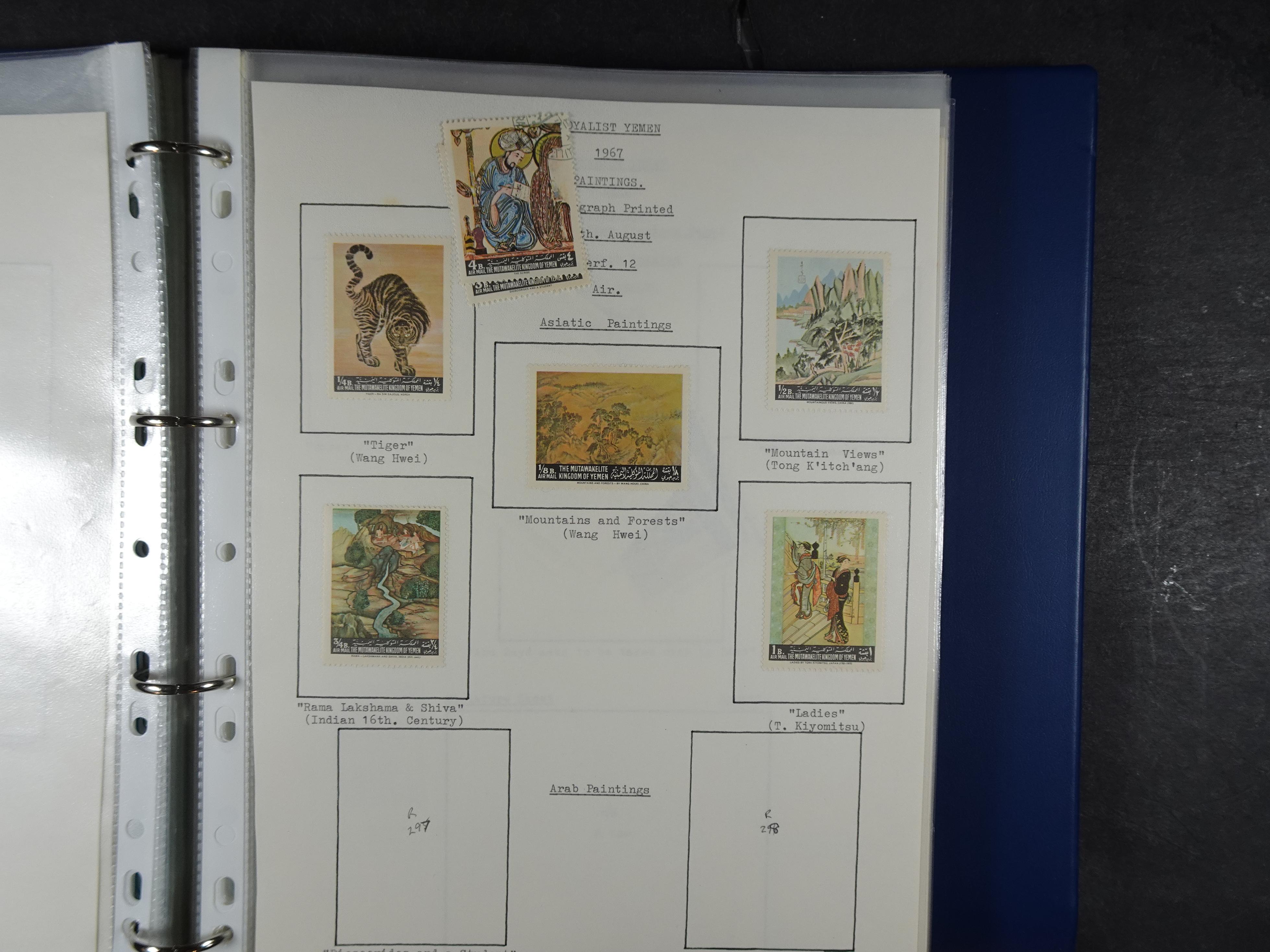 Mooie opgezette collectie veel deel gestempeld met betere blokken. 
Jaren 60 postfris. 33