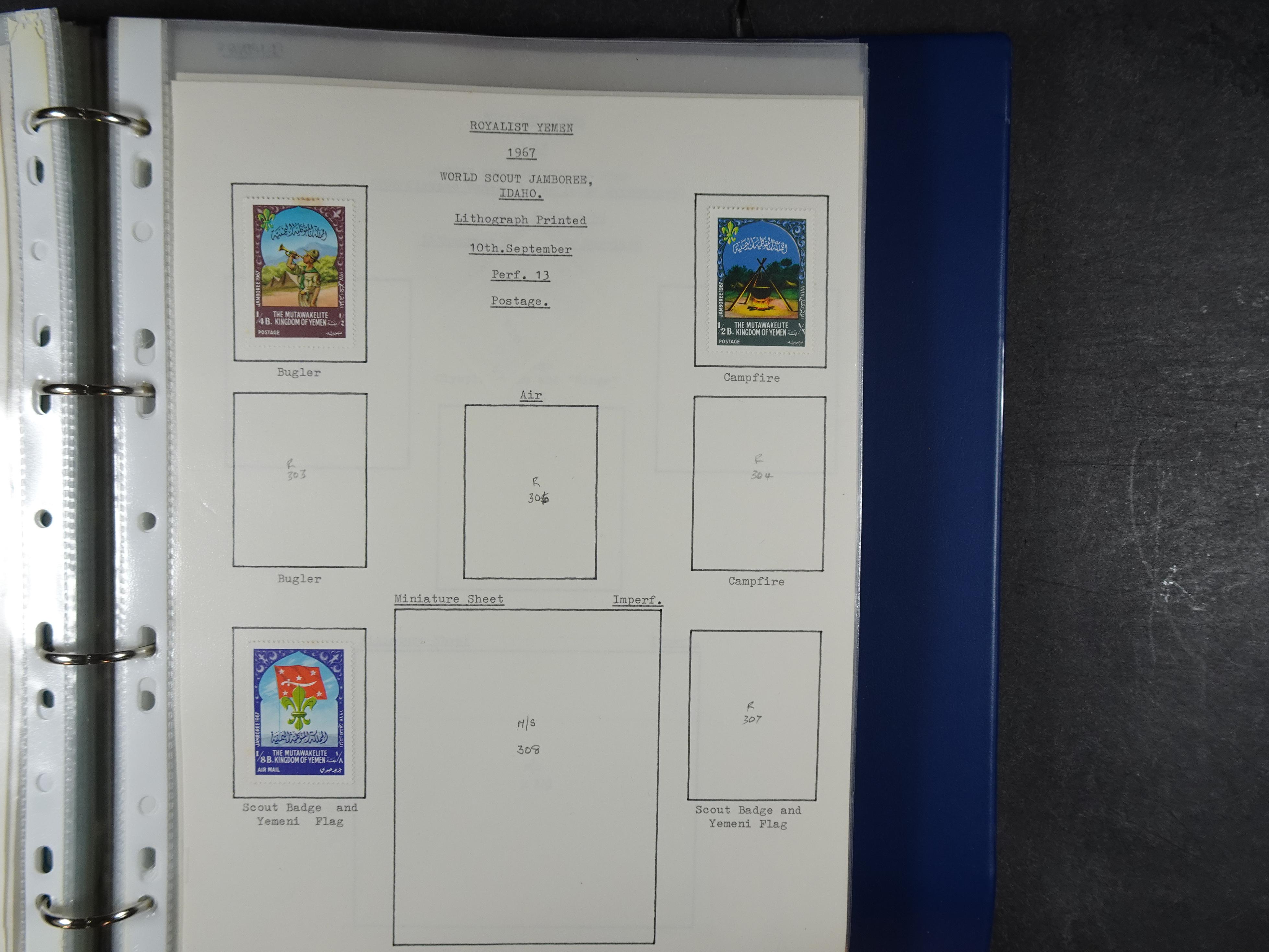 Mooie opgezette collectie veel deel gestempeld met betere blokken. 
Jaren 60 postfris. 36