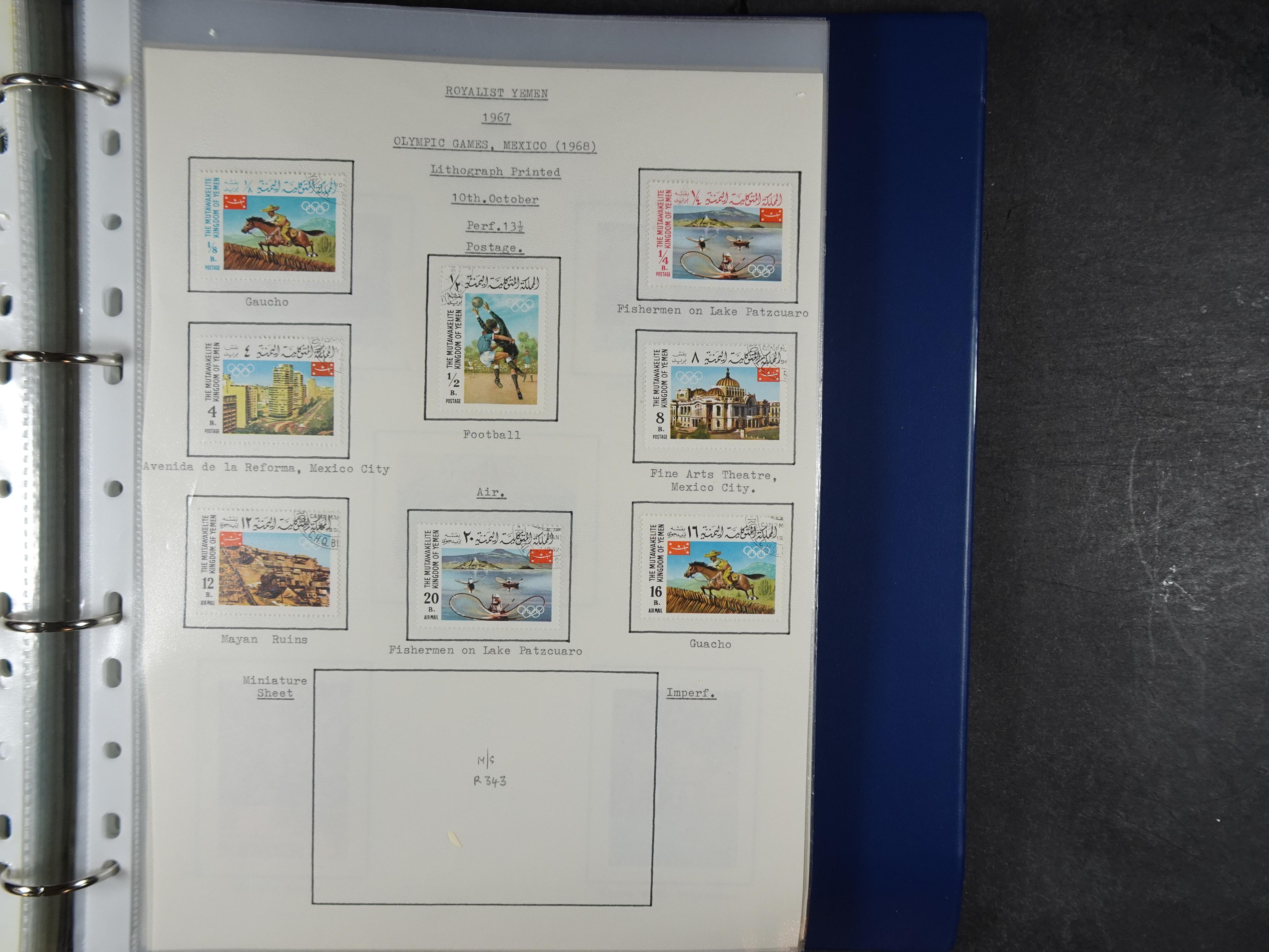 Mooie opgezette collectie veel deel gestempeld met betere blokken. 
Jaren 60 postfris. 42