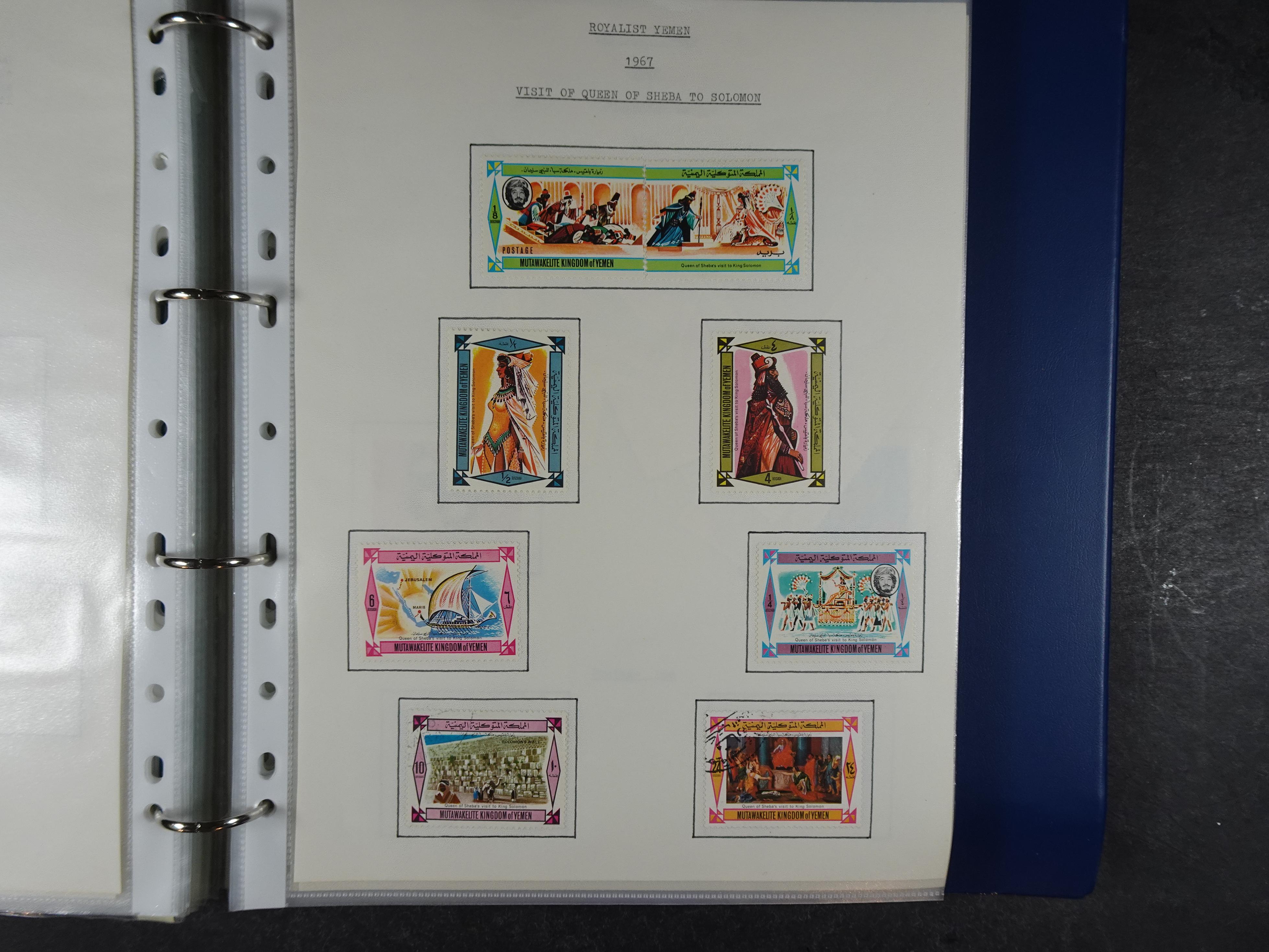 Mooie opgezette collectie veel deel gestempeld met betere blokken. 
Jaren 60 postfris. 49