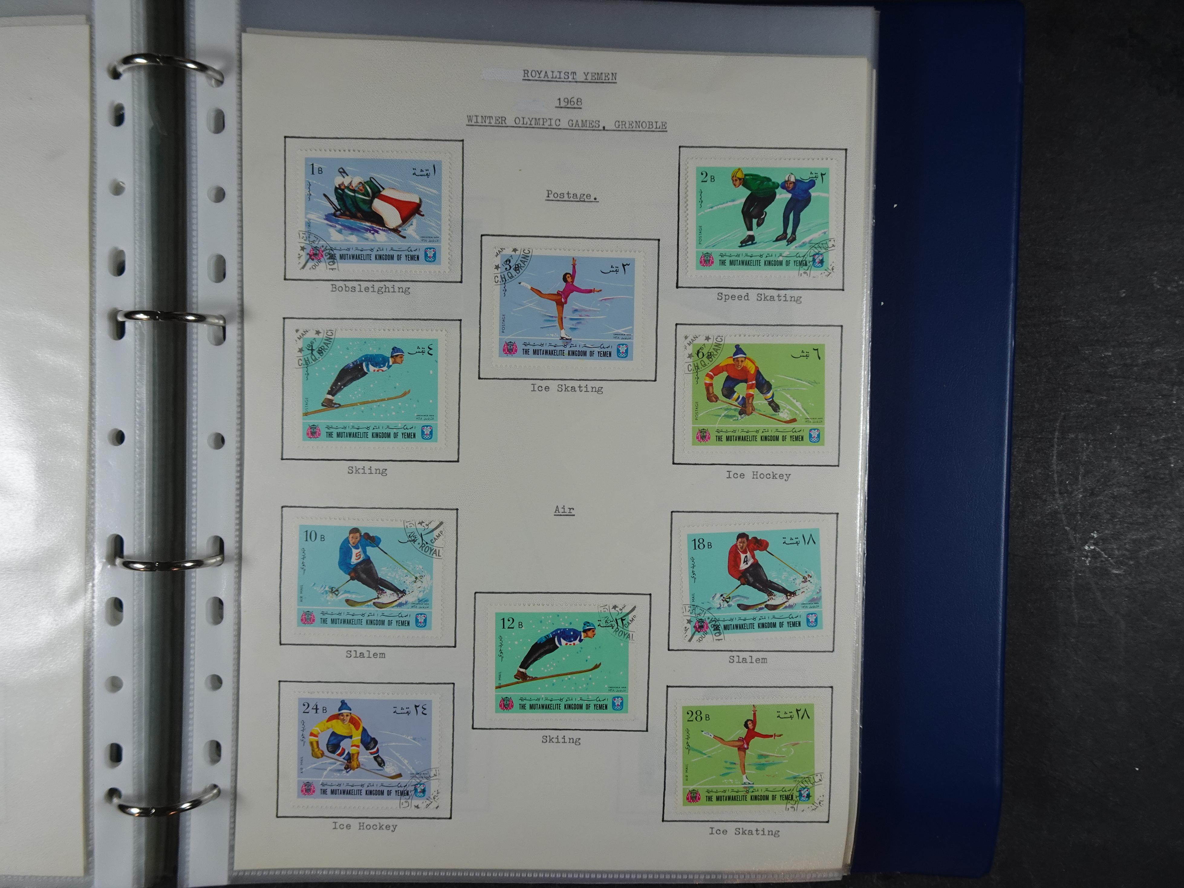 Mooie opgezette collectie veel deel gestempeld met betere blokken. 
Jaren 60 postfris. 53