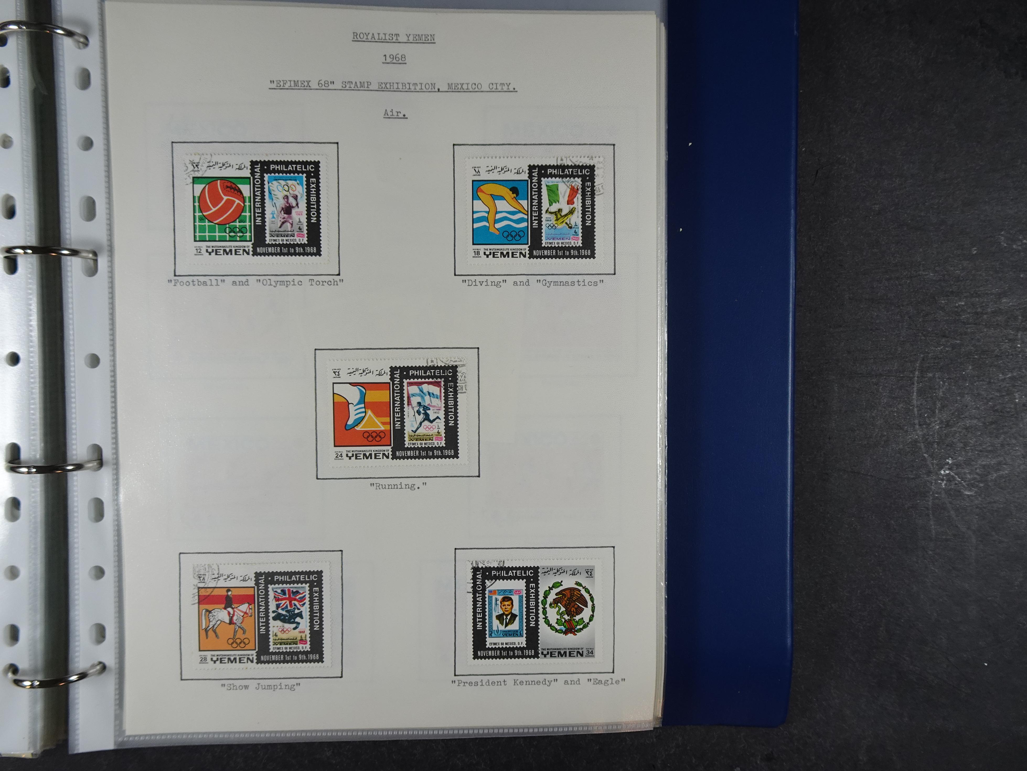 Mooie opgezette collectie veel deel gestempeld met betere blokken. 
Jaren 60 postfris. 55