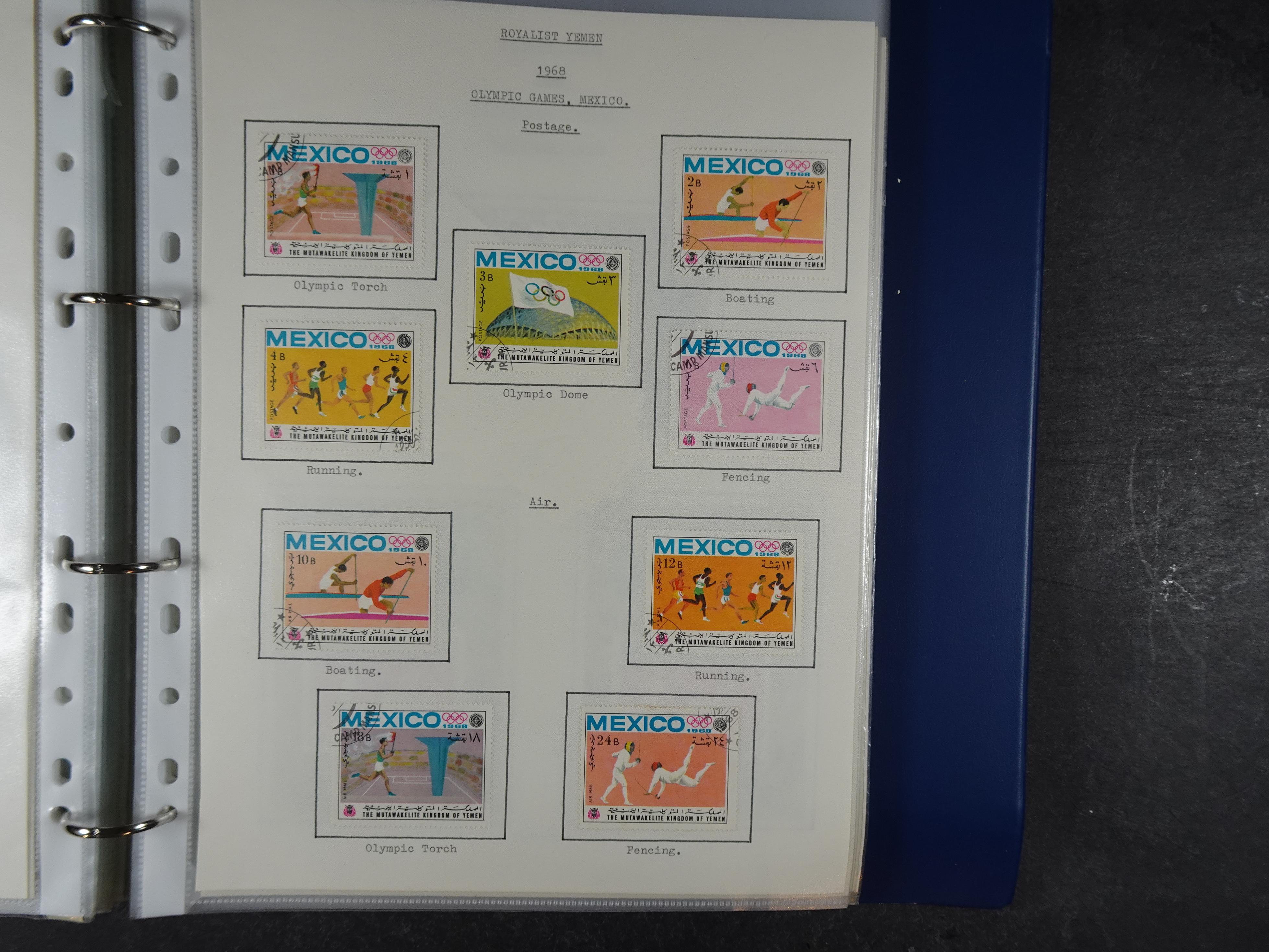 Mooie opgezette collectie veel deel gestempeld met betere blokken. 
Jaren 60 postfris. 57