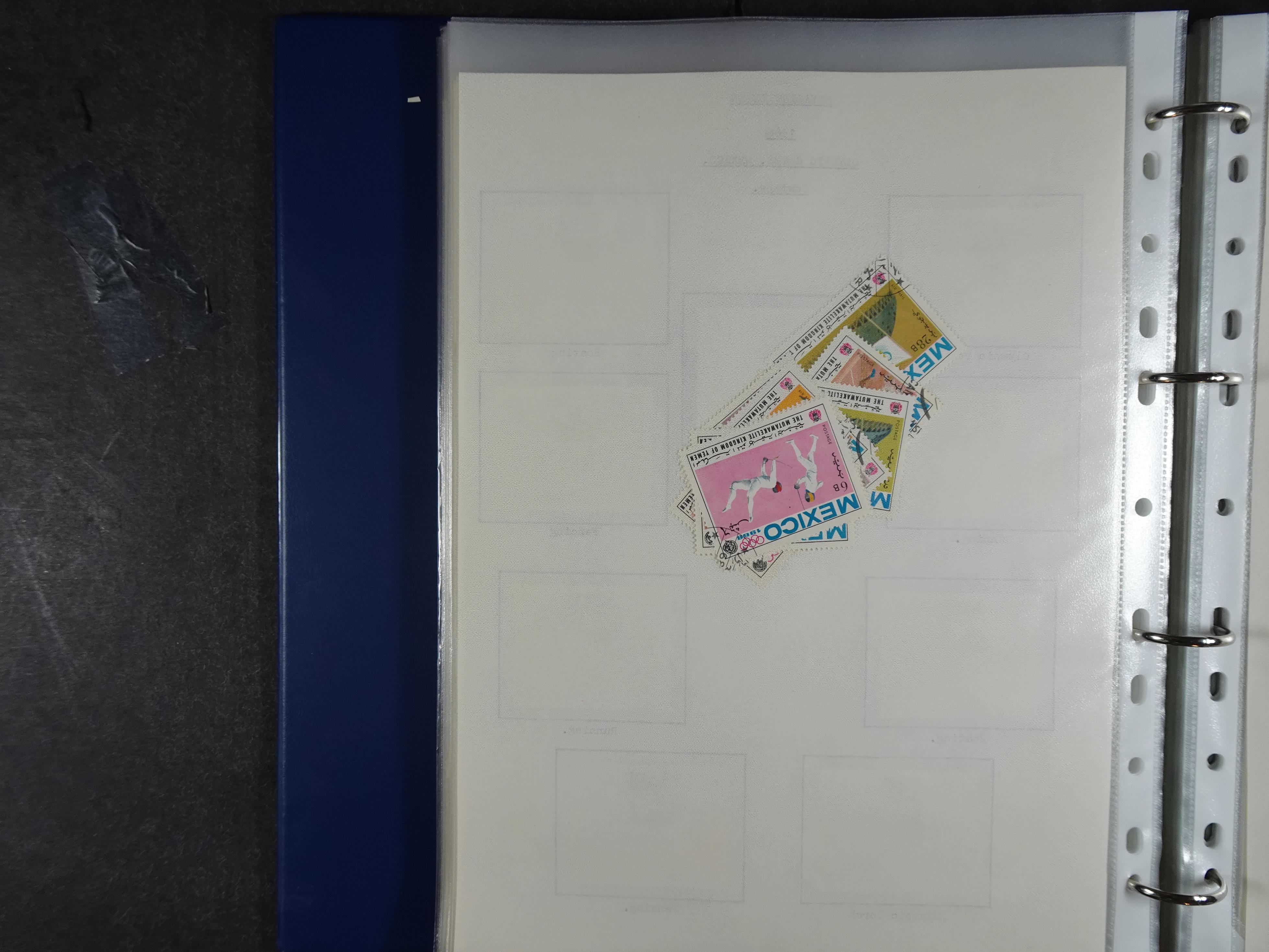 Mooie opgezette collectie veel deel gestempeld met betere blokken. 
Jaren 60 postfris. 58