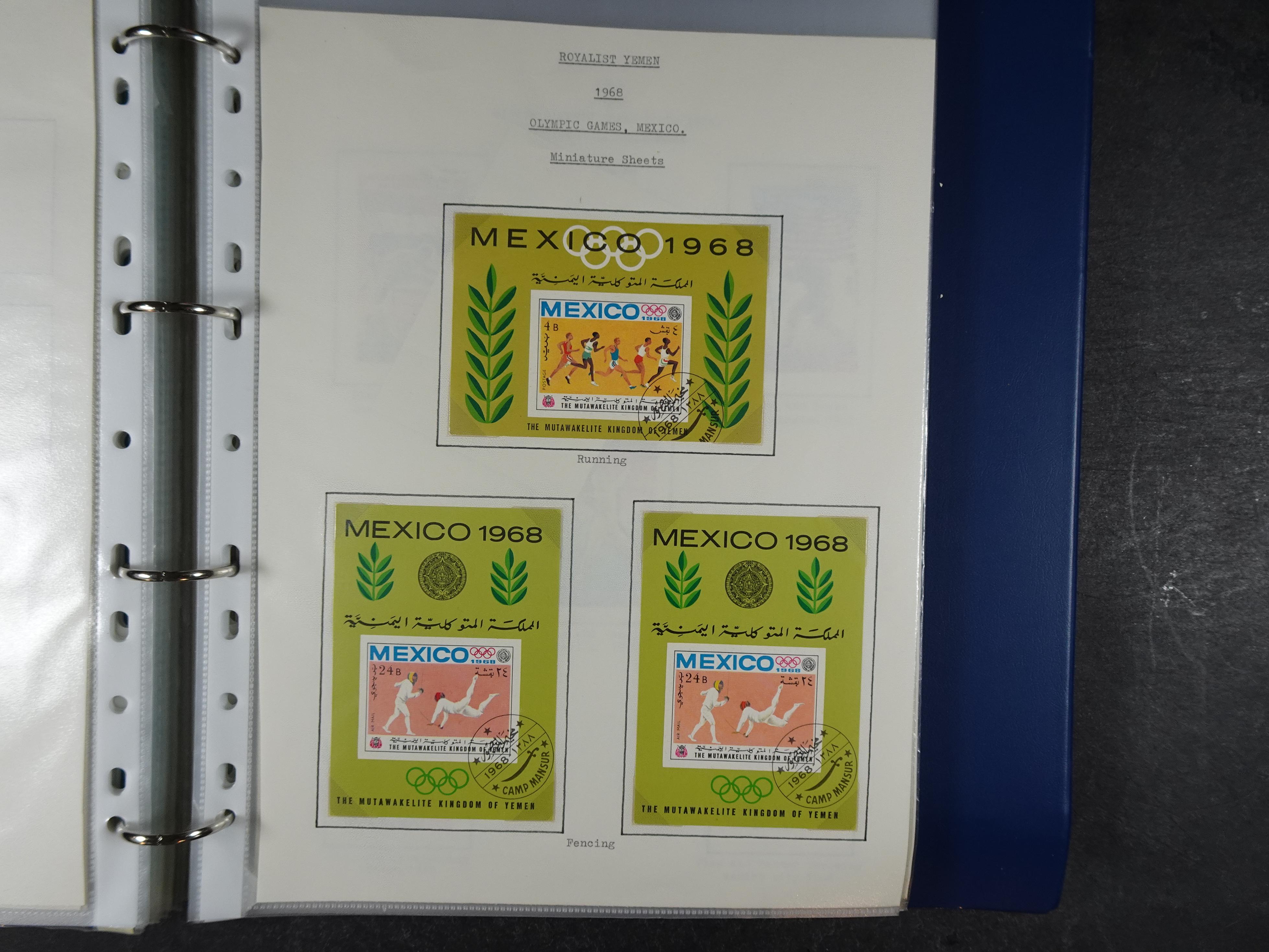 Mooie opgezette collectie veel deel gestempeld met betere blokken. 
Jaren 60 postfris. 59