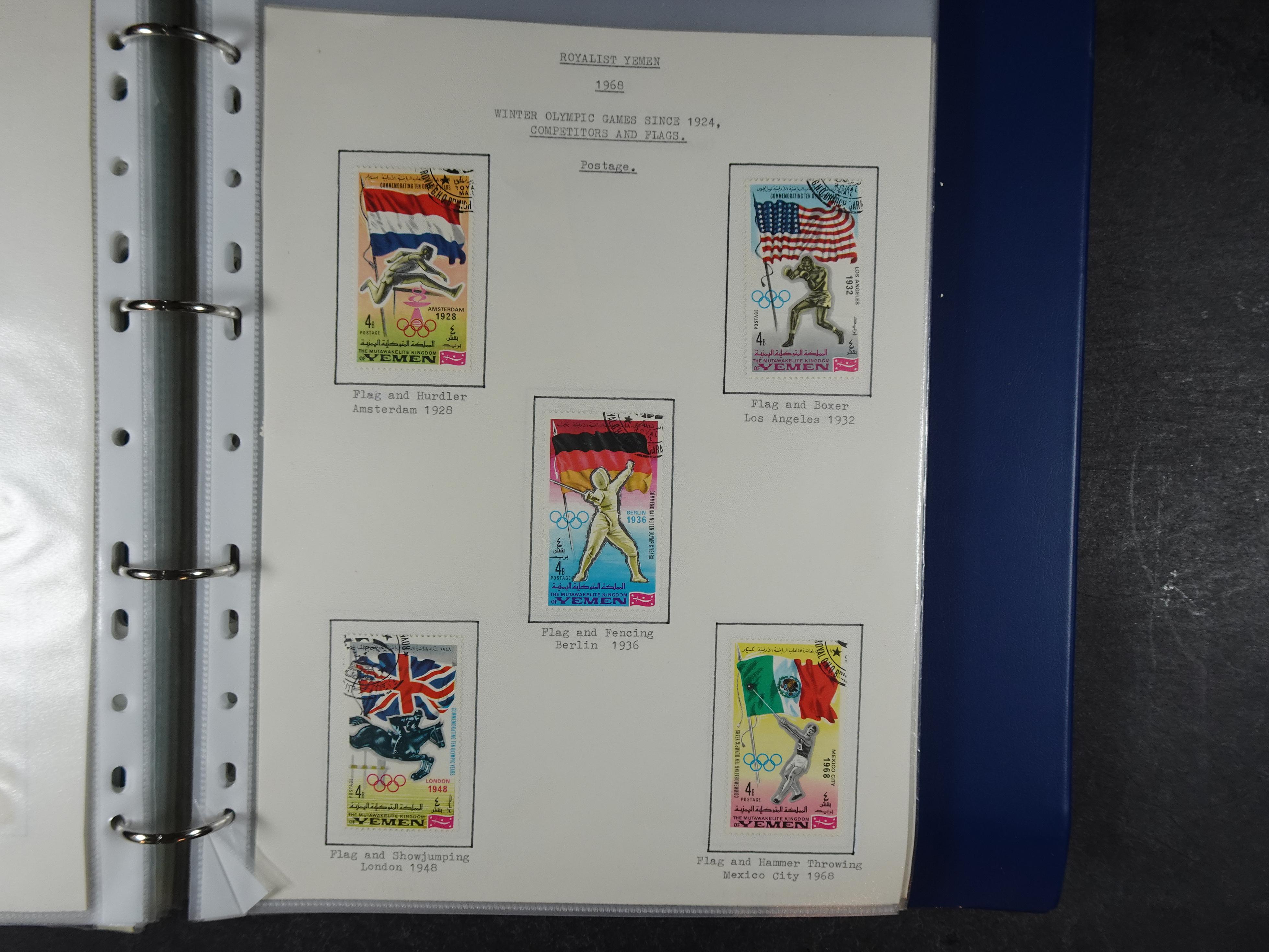 Mooie opgezette collectie veel deel gestempeld met betere blokken. 
Jaren 60 postfris. 60