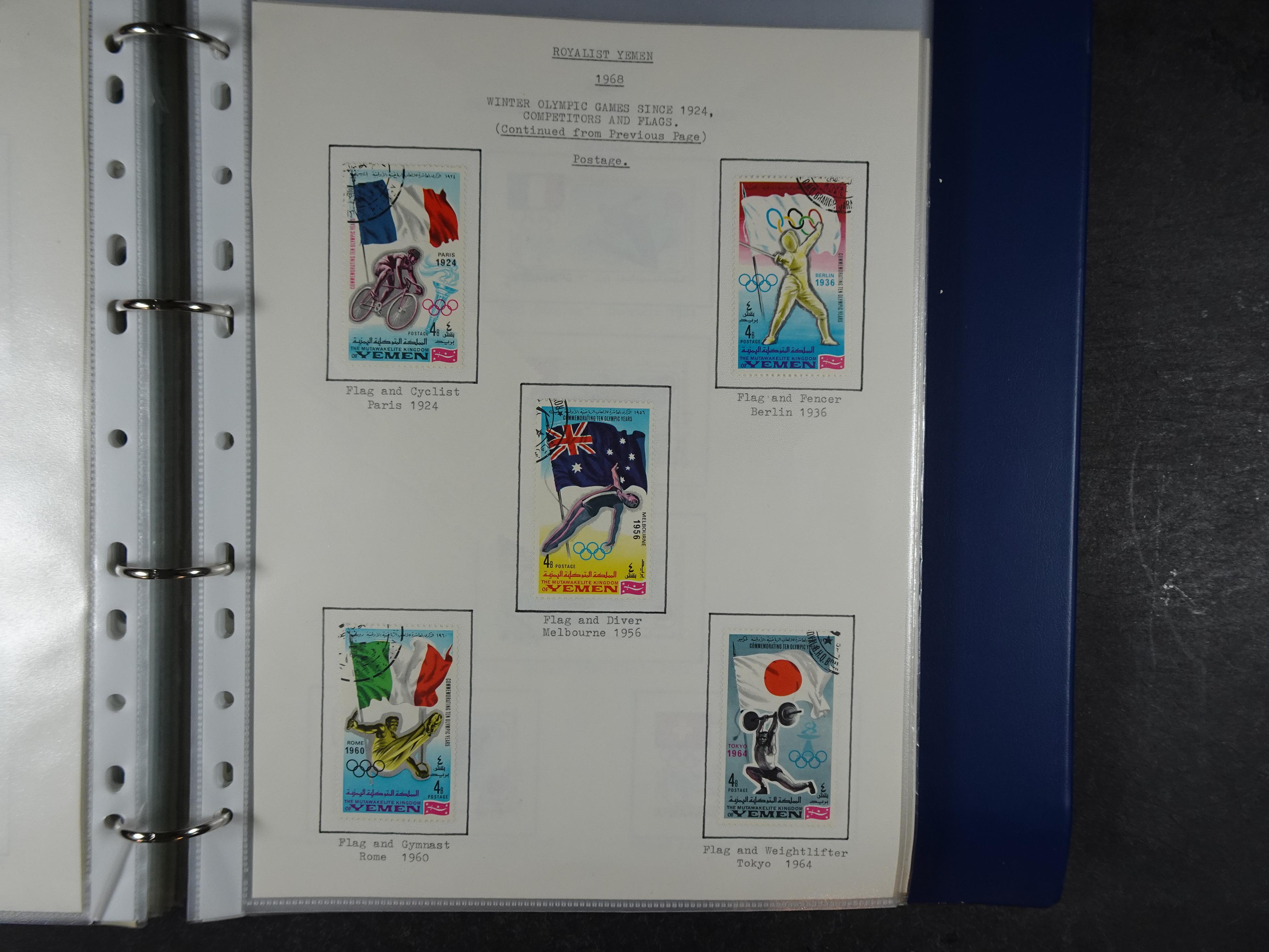 Mooie opgezette collectie veel deel gestempeld met betere blokken. 
Jaren 60 postfris. 62