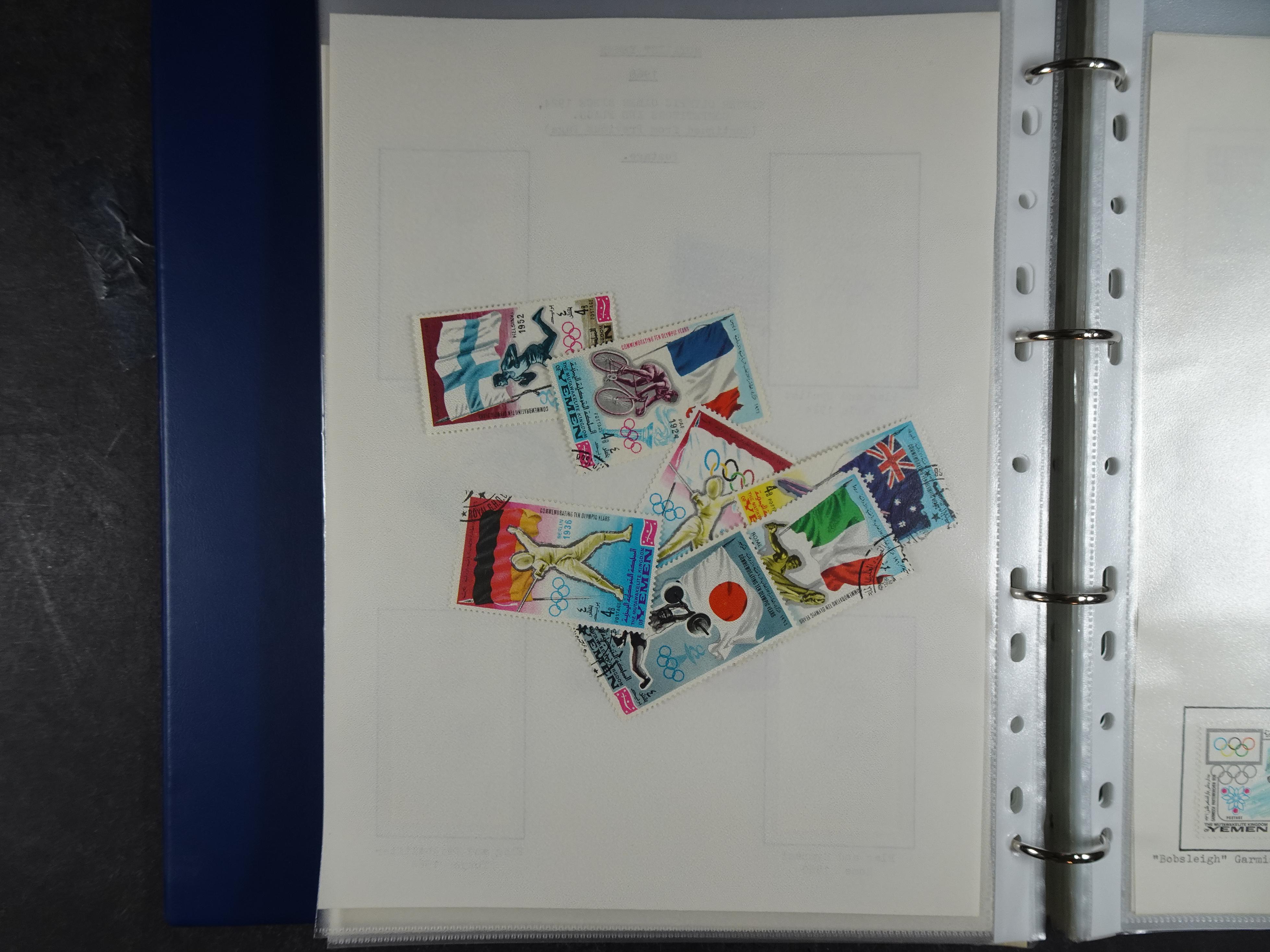 Mooie opgezette collectie veel deel gestempeld met betere blokken. 
Jaren 60 postfris. 63